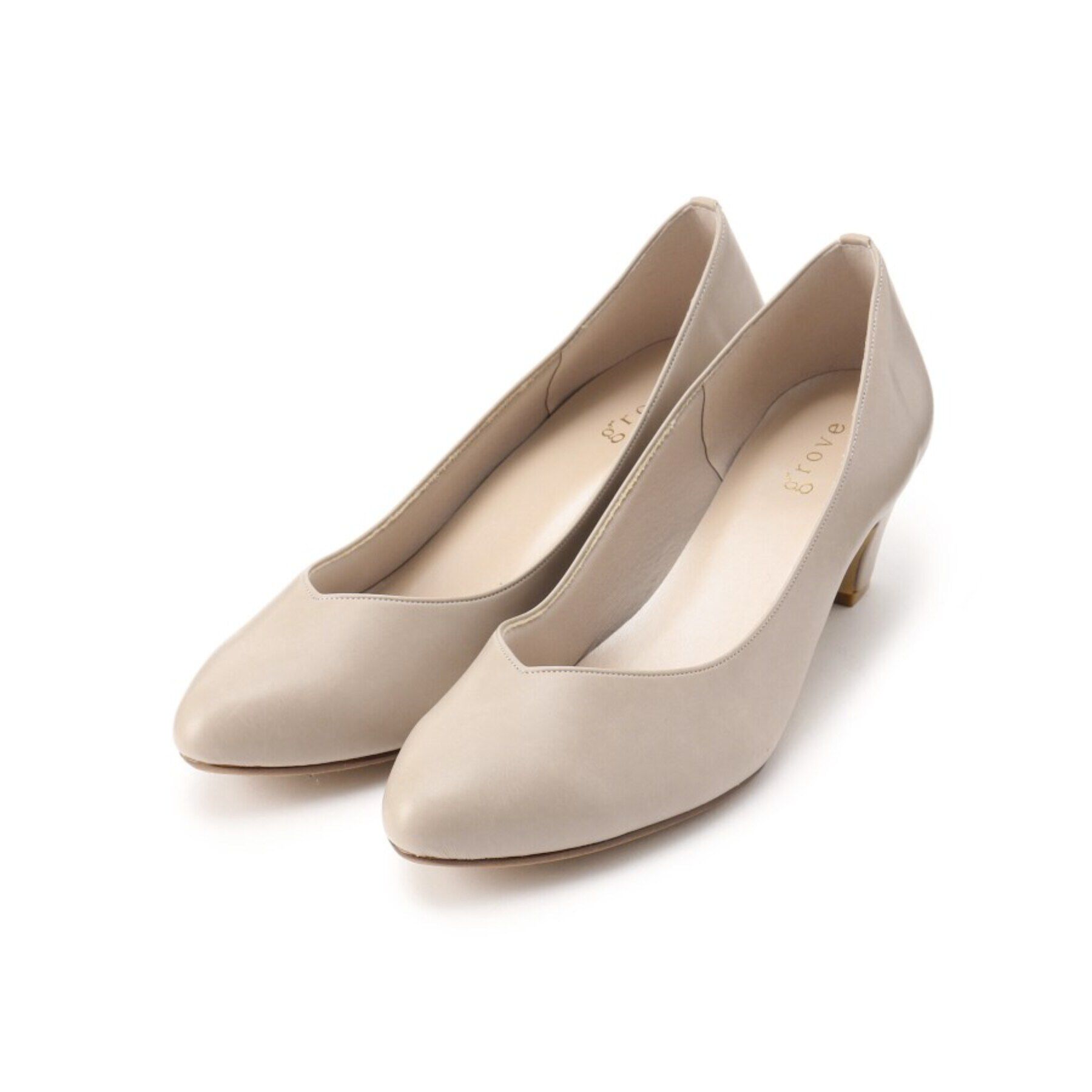 grove「【ふわっと心地よい足入れ】やわここち(R)Vカットパンプス」|パンプス|