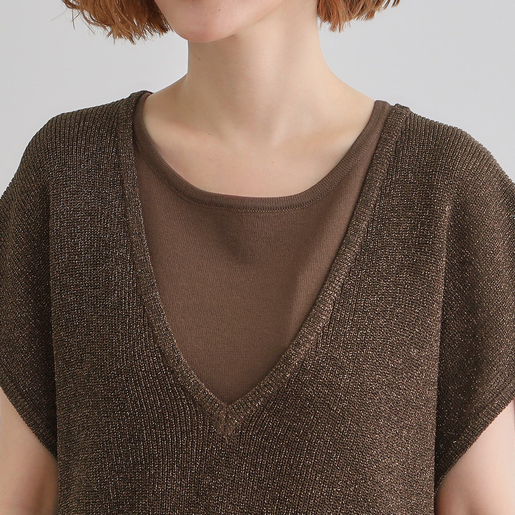 grove「ラメベスト&times;ニットワンピースSET」|ワンピース|