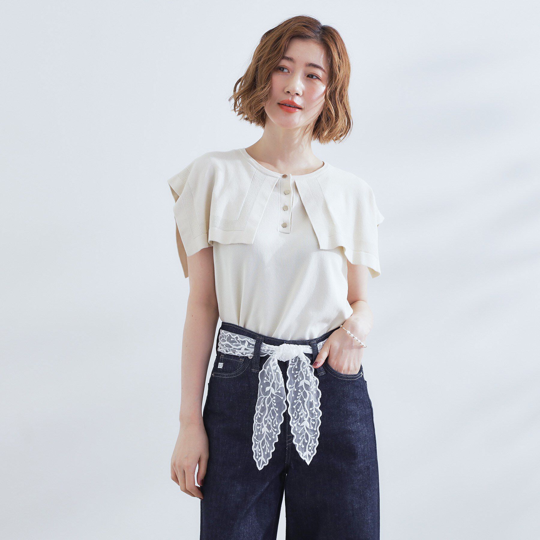 grove「レースナロースカーフ」|バンダナ・スカーフ|