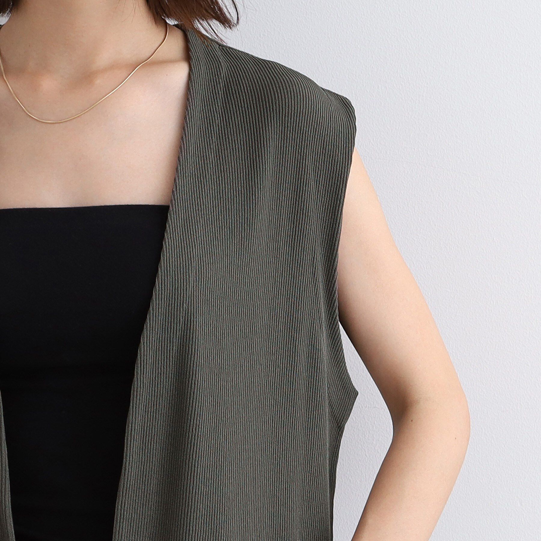 INDIVI「【SETUP可能／トレンド感◎】ジレニットカーディガン」|ベスト・ジレ|