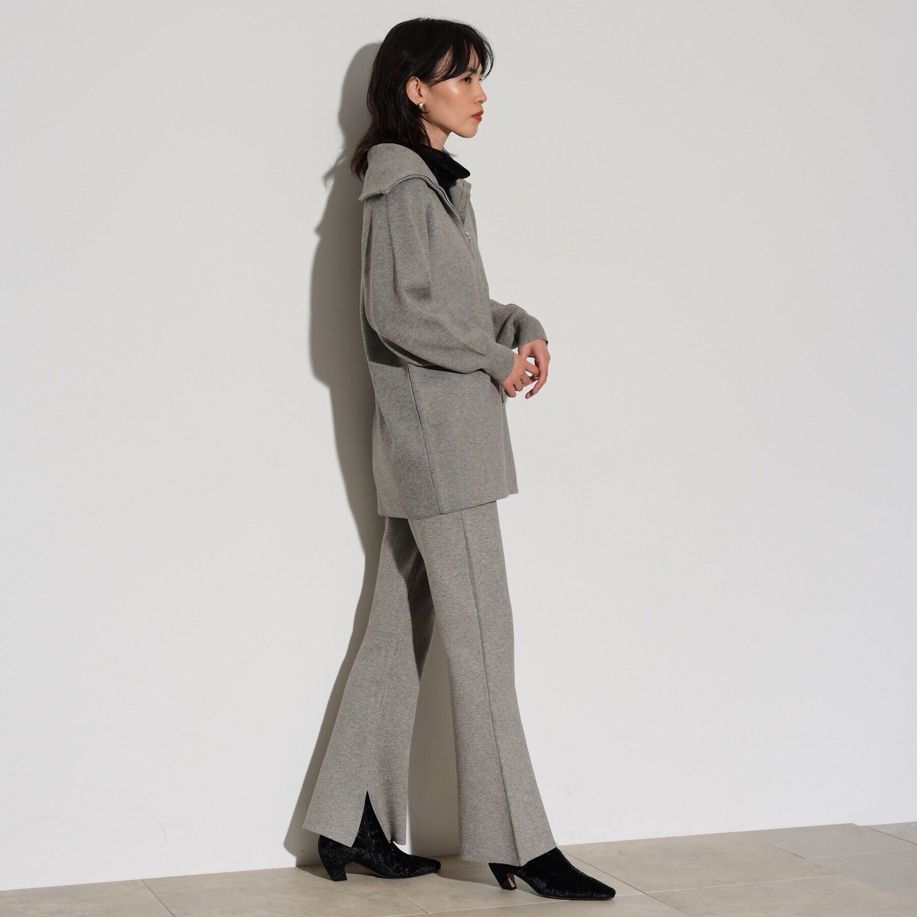 GALLEST「ニットアップジッププルオーバー」|ニット・セーター|