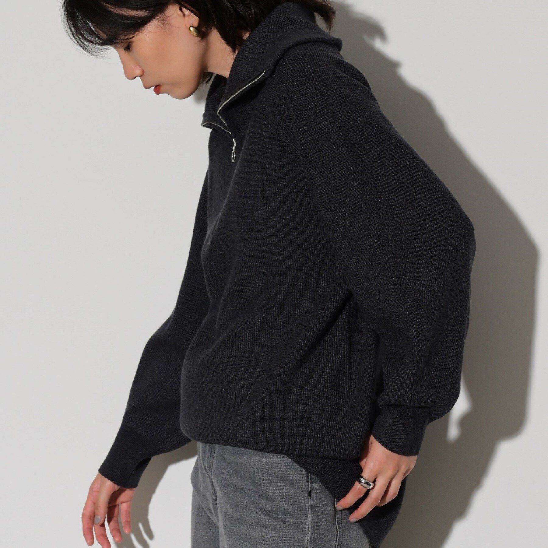 GALLEST「ニットアップジッププルオーバー」|ニット・セーター|