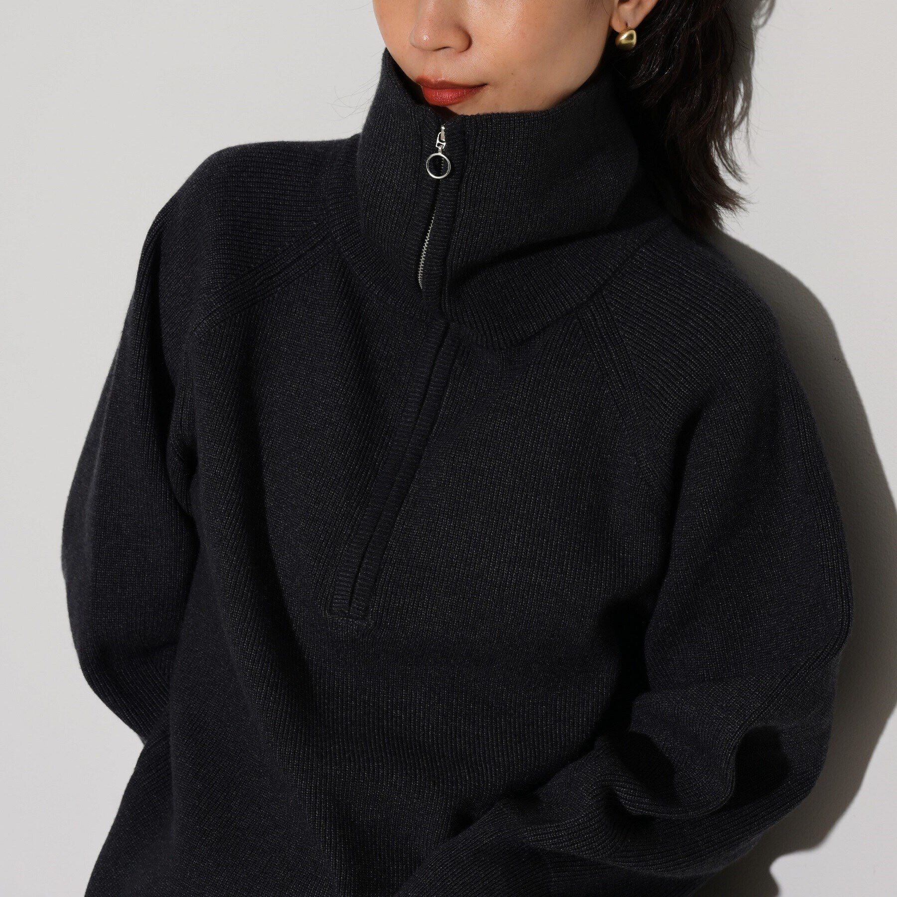 GALLEST「ニットアップジッププルオーバー」|ニット・セーター|