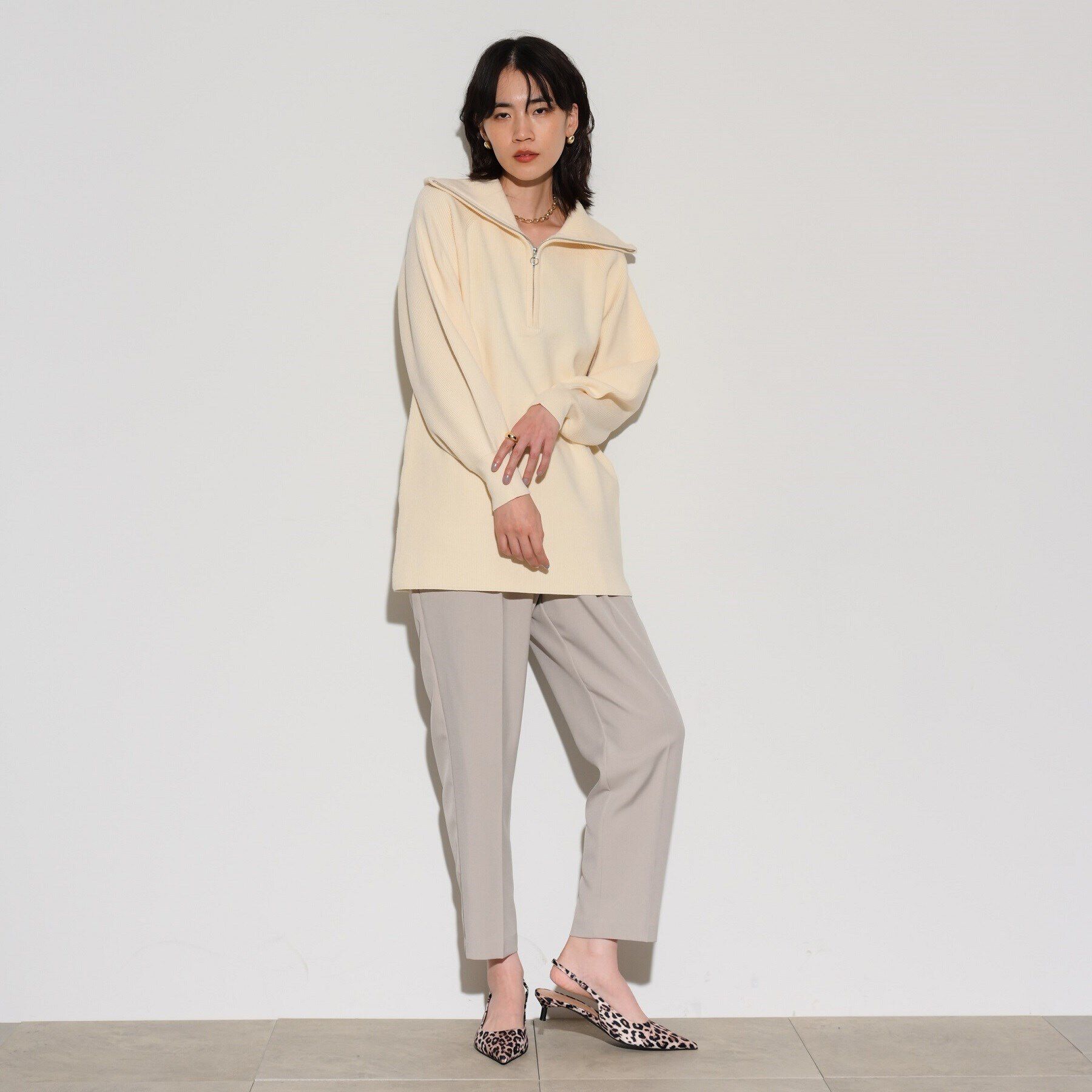 GALLEST「ニットアップジッププルオーバー」|ニット・セーター|