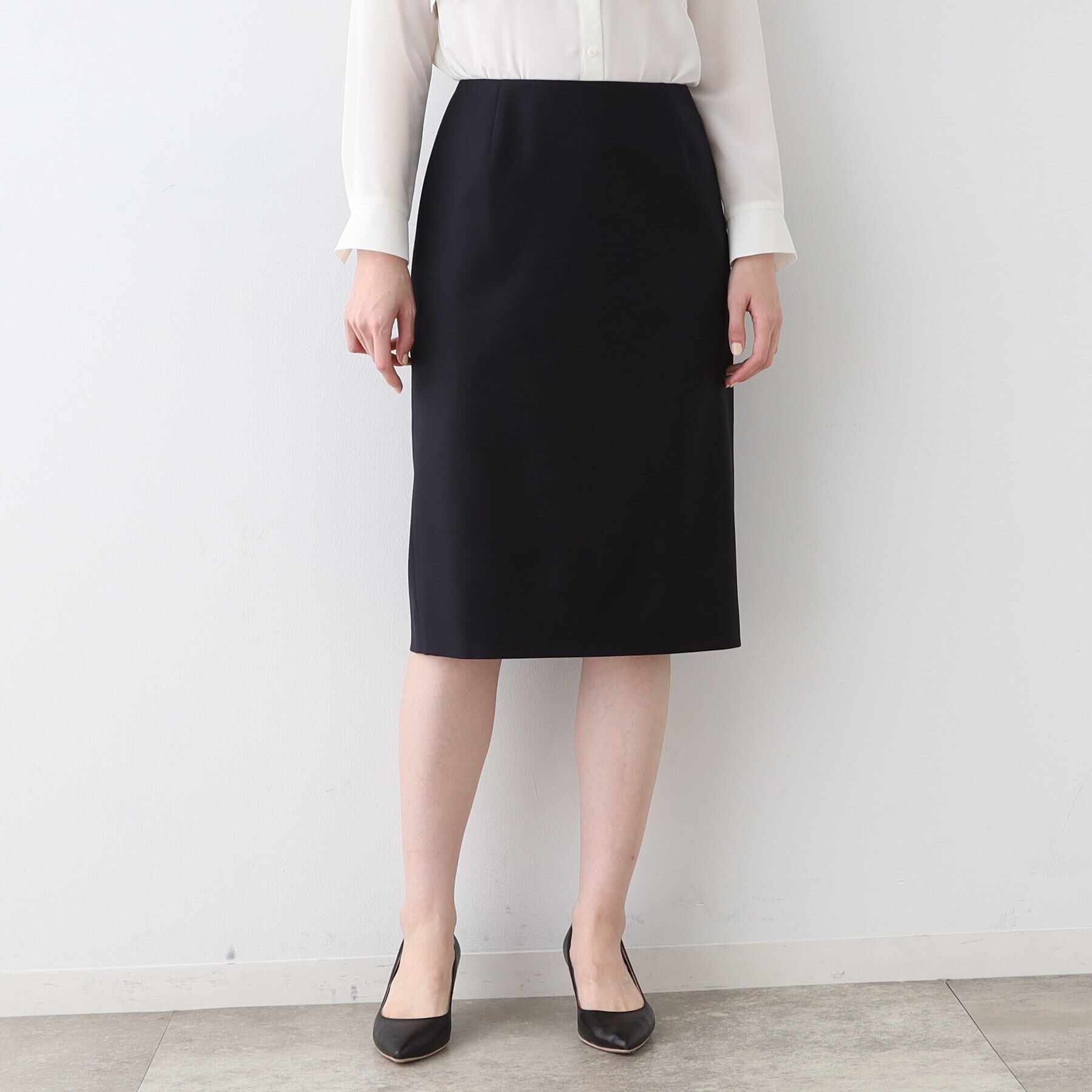 INDIVI「【日本製／インポート素材】ウールストレッチ ストレートスカート」|スーツ|