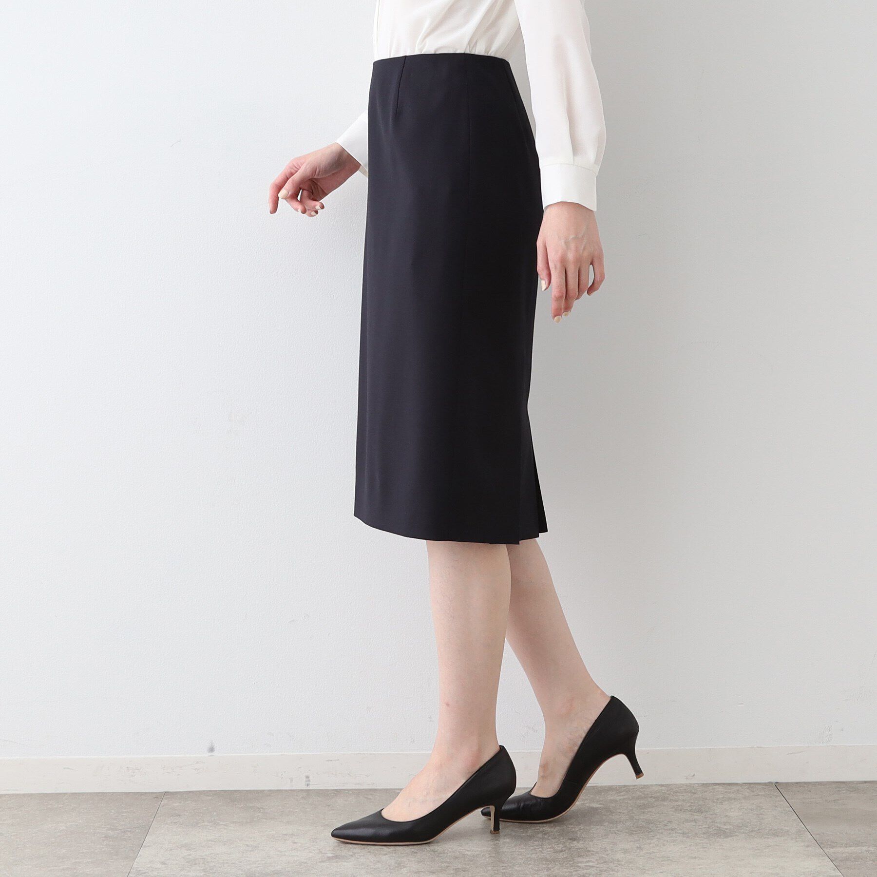 INDIVI「【日本製／インポート素材】ウールストレッチ ストレートスカート」|スーツ|