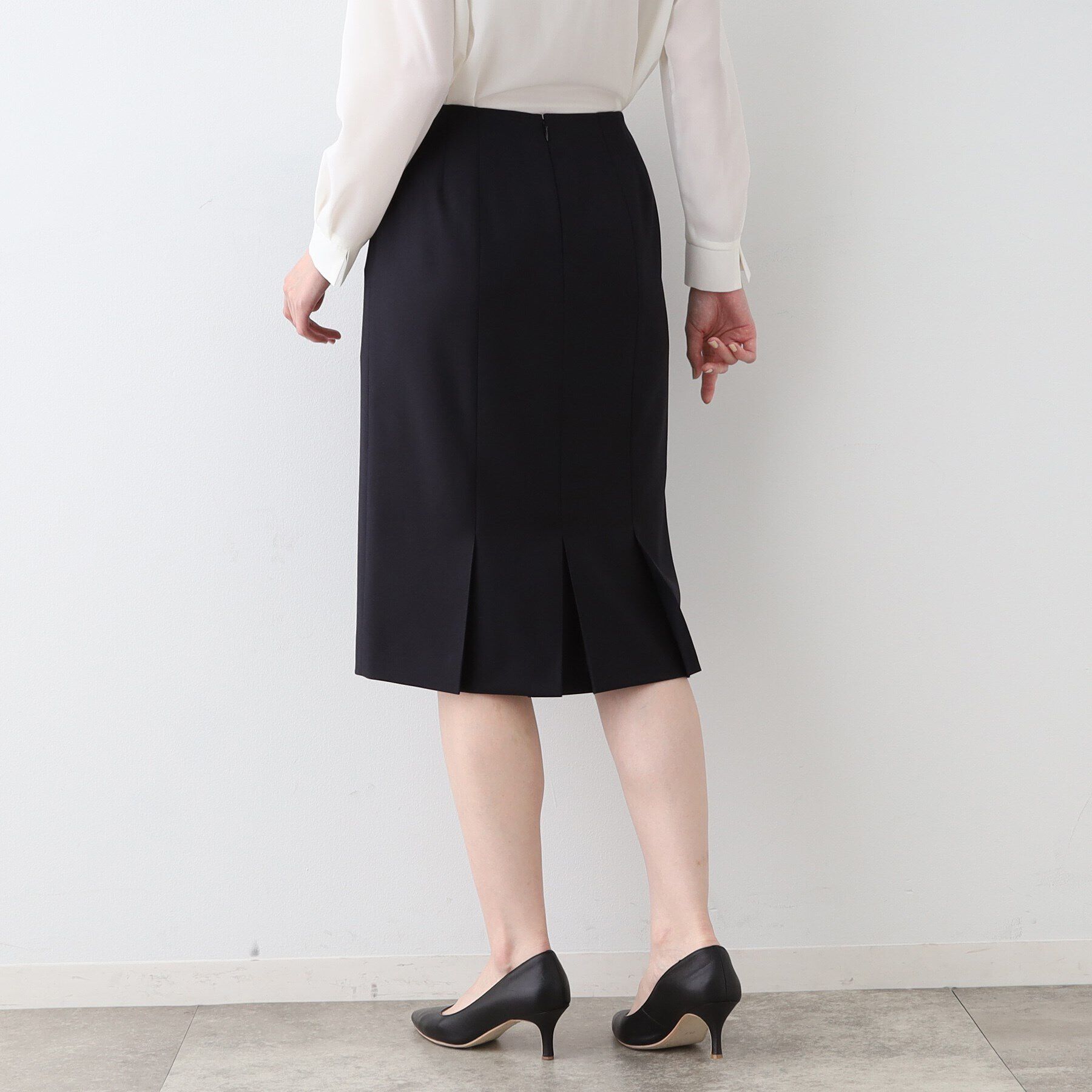 INDIVI「【日本製／インポート素材】ウールストレッチ ストレートスカート」|スーツ|
