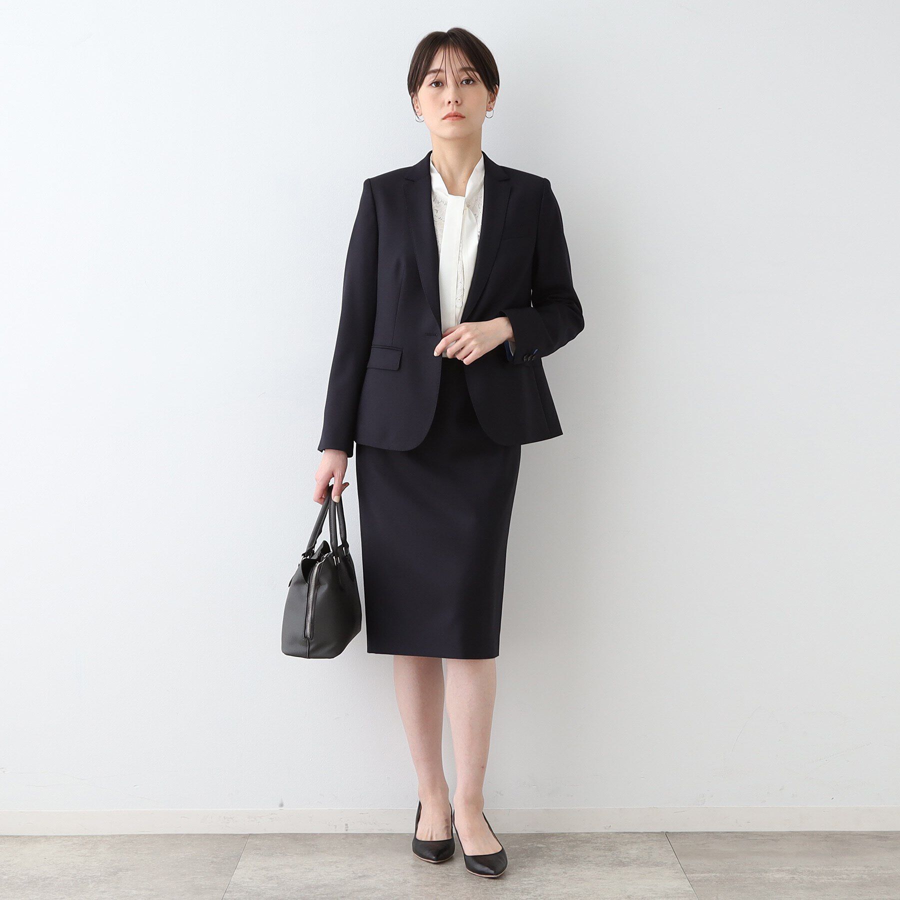 INDIVI「【日本製／インポート素材】ウールストレッチ ストレートスカート」|スーツ|