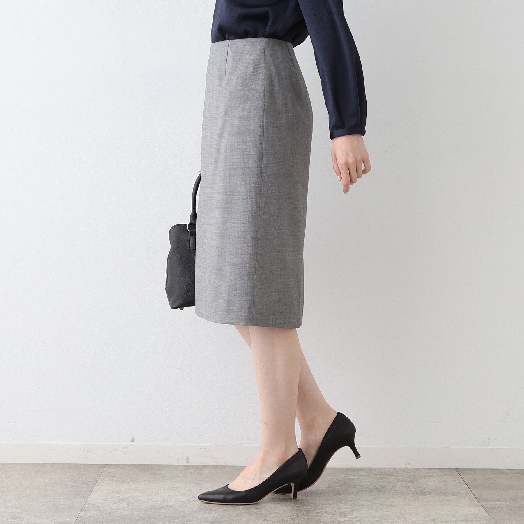 INDIVI「【日本製／インポート素材】ウールストレッチ ストレートスカート」|スーツ|