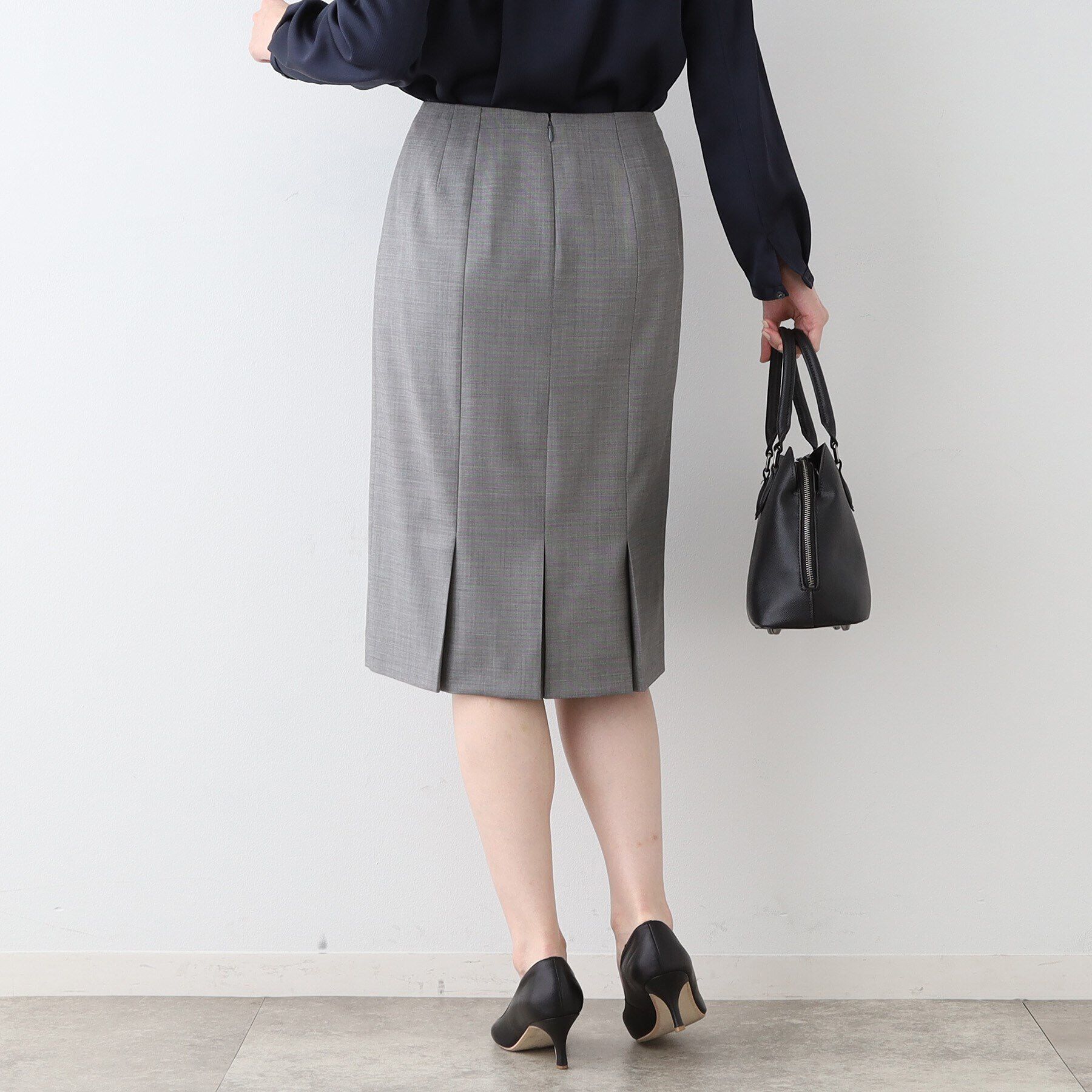 INDIVI「【日本製／インポート素材】ウールストレッチ ストレートスカート」|スーツ|