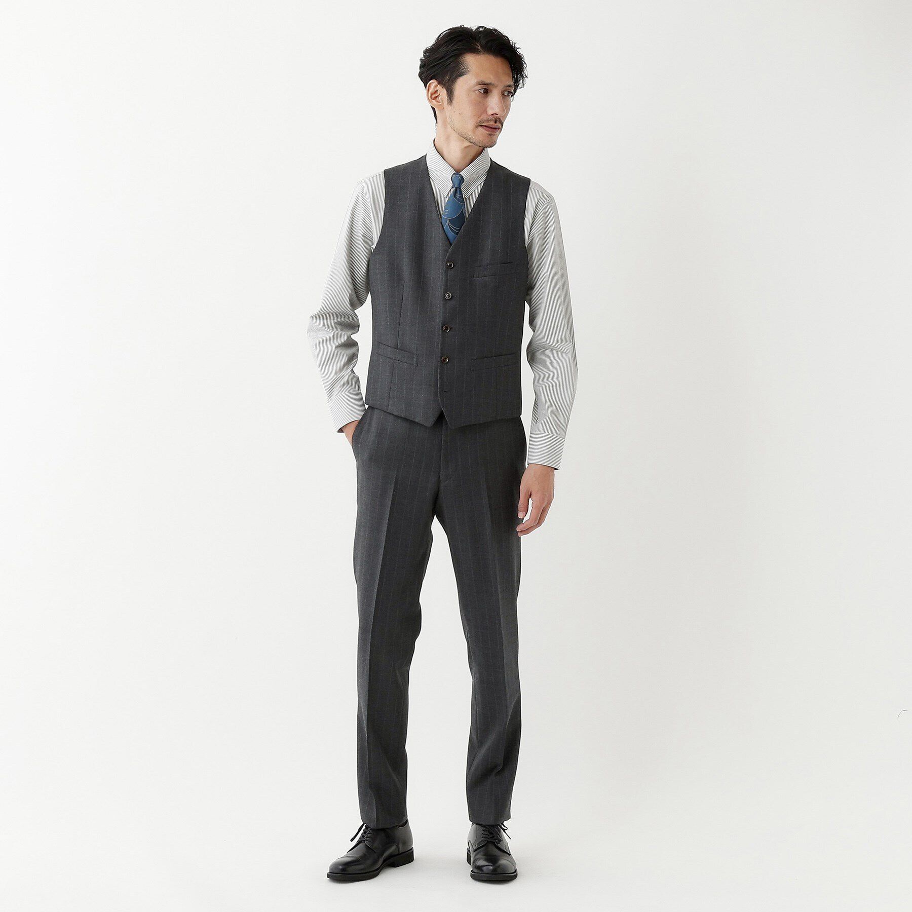 TAKEO KIKUCHI「【THE FLAGSHIP】矢絣 ストライプ べスト」|スーツ|