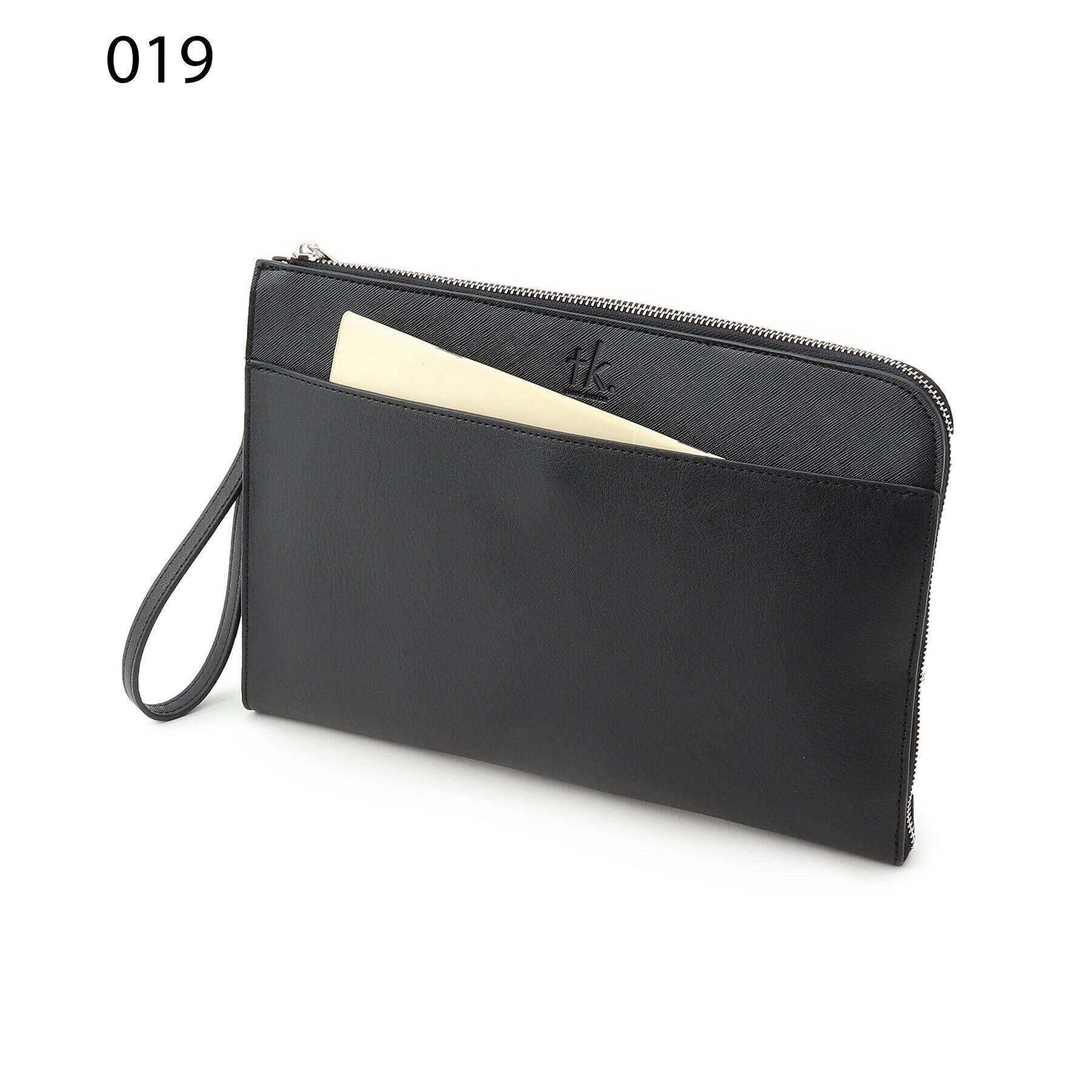 tk.TAKEO KIKUCHI「レザー調ジップクラッチバッグ」|クラッチバッグ|