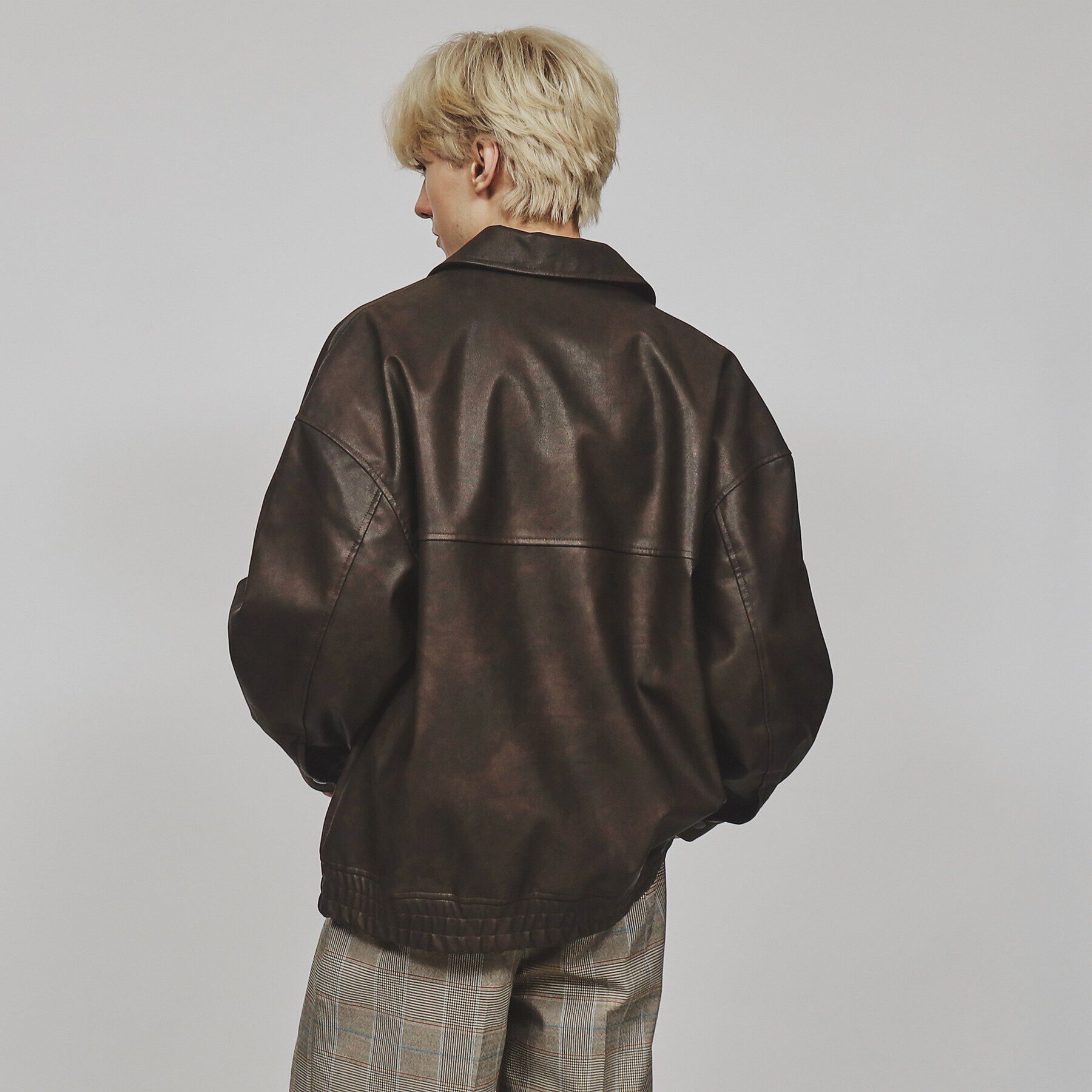 tk.TAKEO KIKUCHI「A－2シンセティックレザーブルゾン」|ブルゾン・スタジャン|
