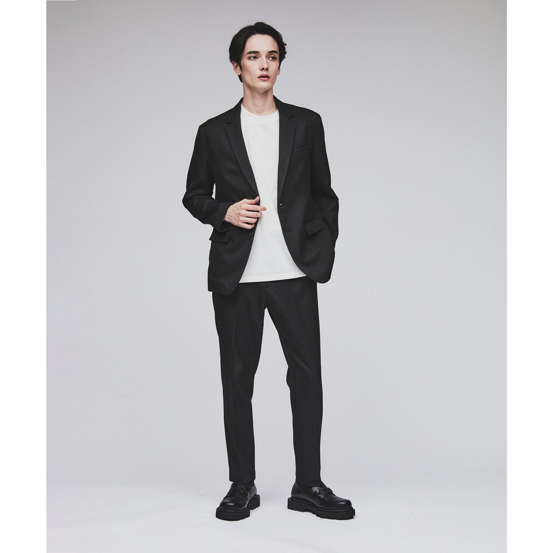 tk.TAKEO KIKUCHI「【上下2点セット】エステルサージセットアップ／ビジネス対応可」|スーツ|