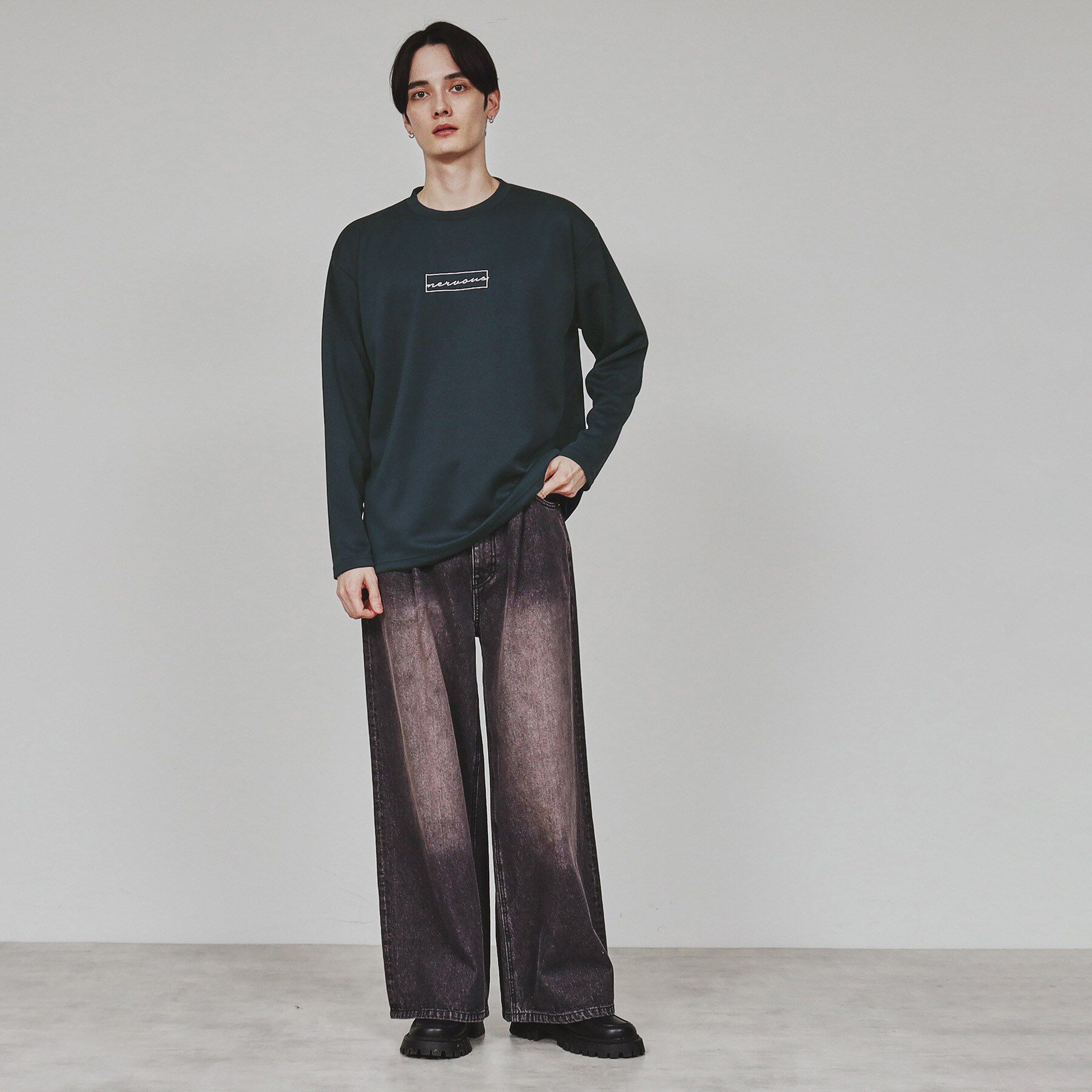 tk.TAKEO KIKUCHI「ボックスロゴ刺繍Tシャツ」|Tシャツ・カットソー|