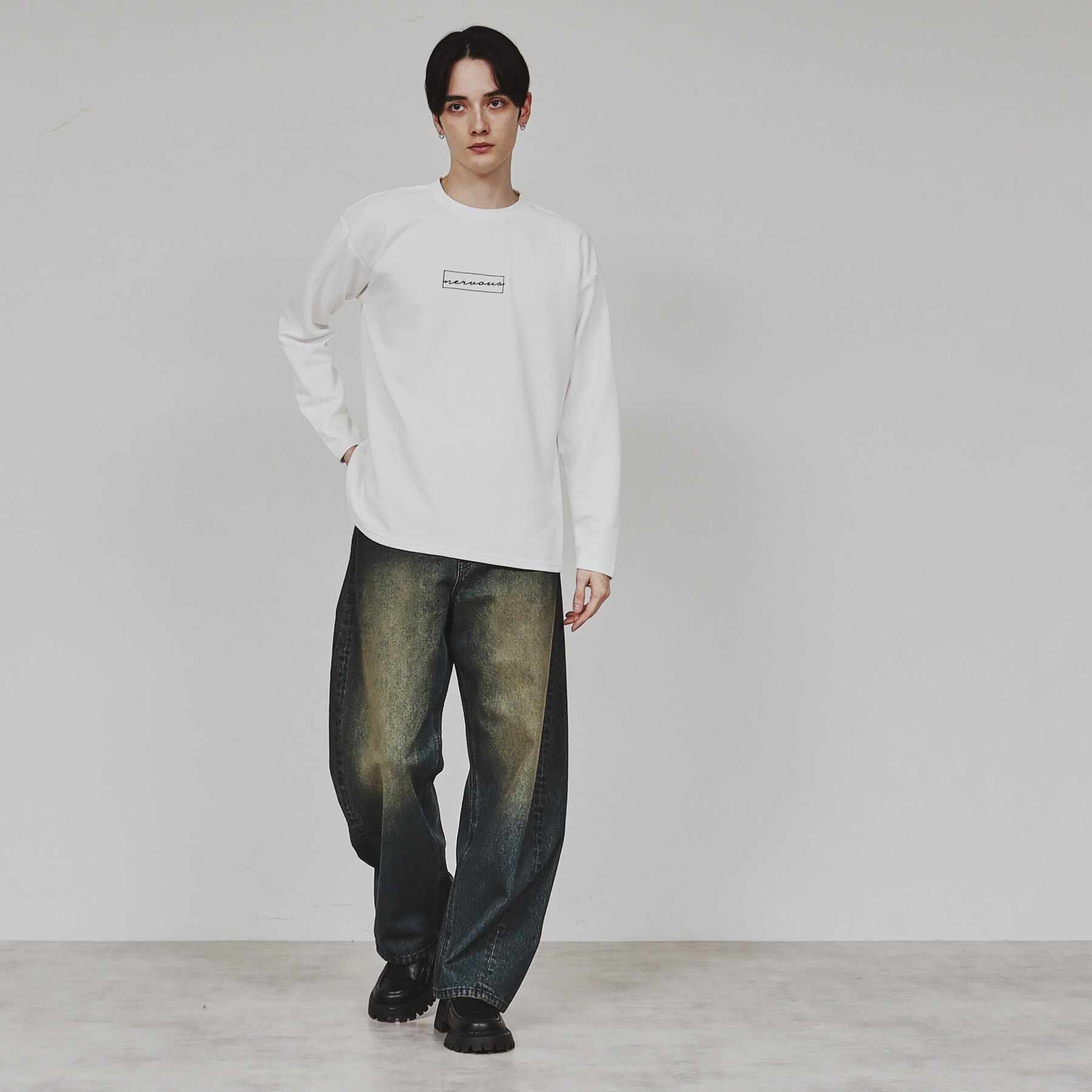 tk.TAKEO KIKUCHI「ボックスロゴ刺繍Tシャツ」|Tシャツ・カットソー|