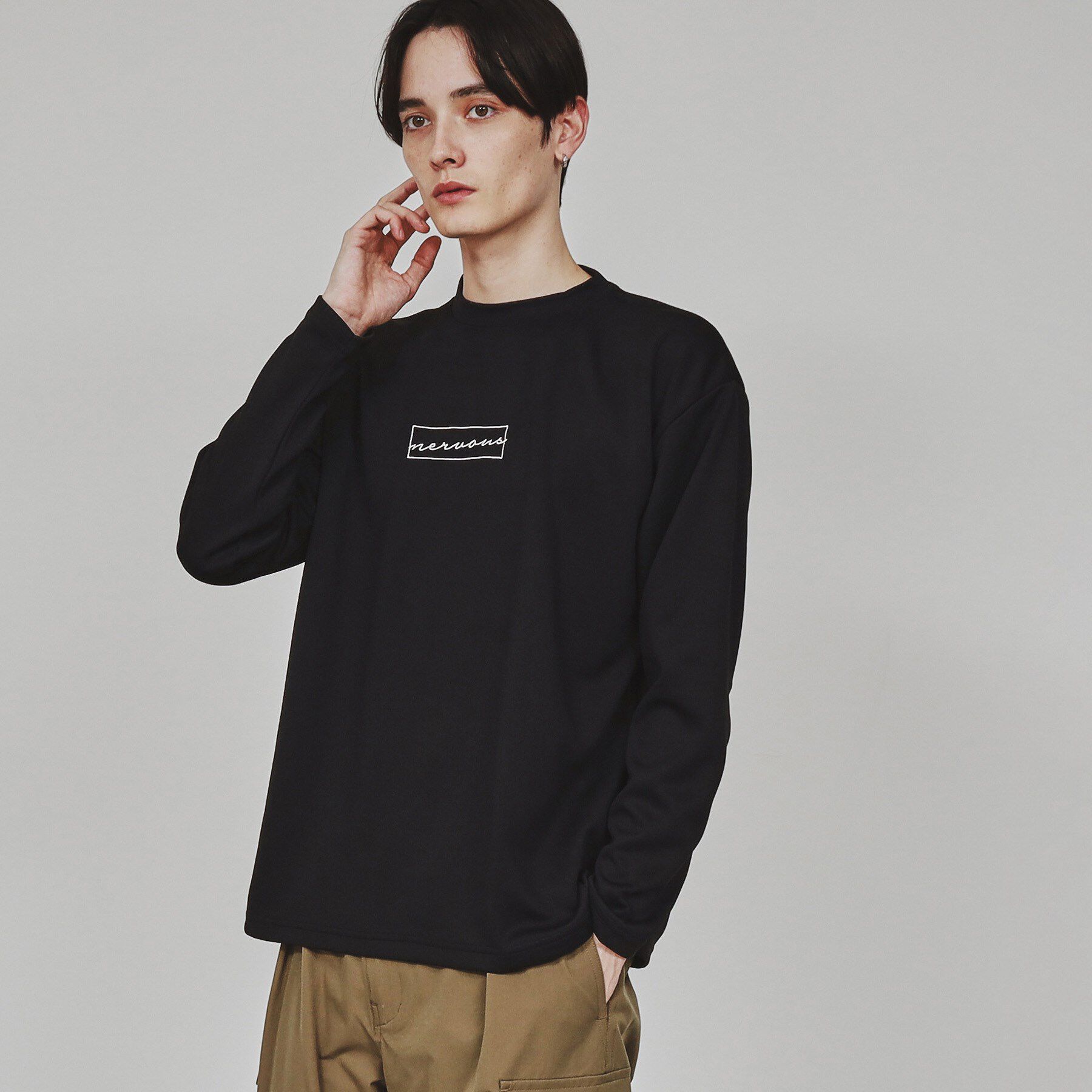 tk.TAKEO KIKUCHI「ボックスロゴ刺繍Tシャツ」|Tシャツ・カットソー|