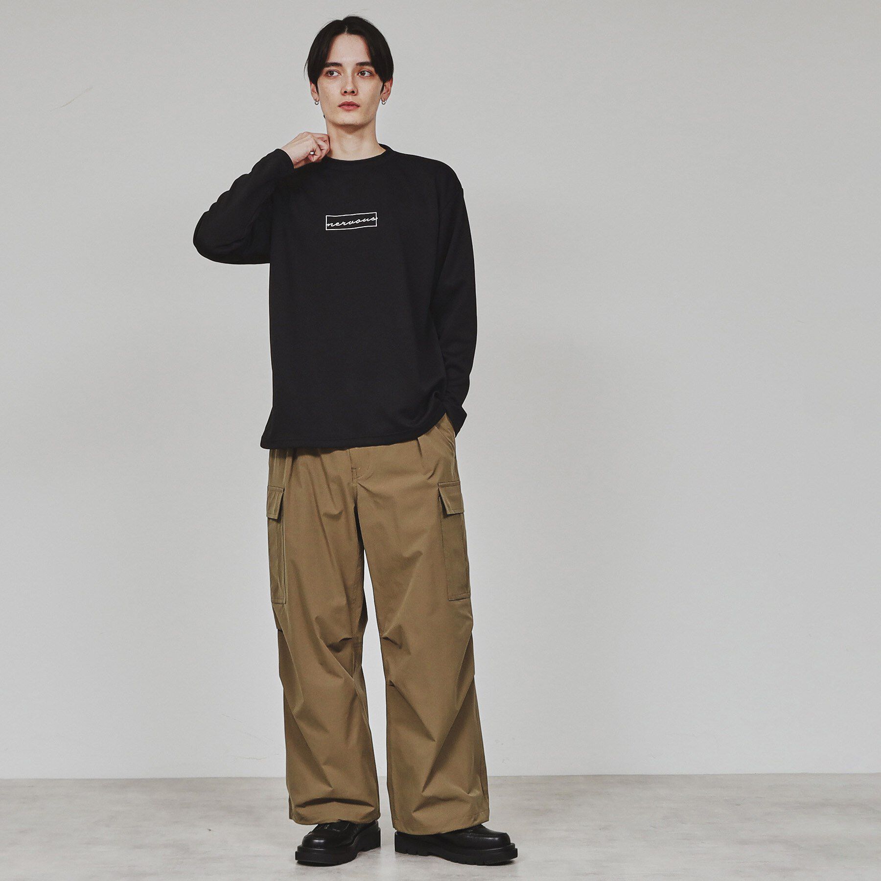 tk.TAKEO KIKUCHI「ボックスロゴ刺繍Tシャツ」|Tシャツ・カットソー|