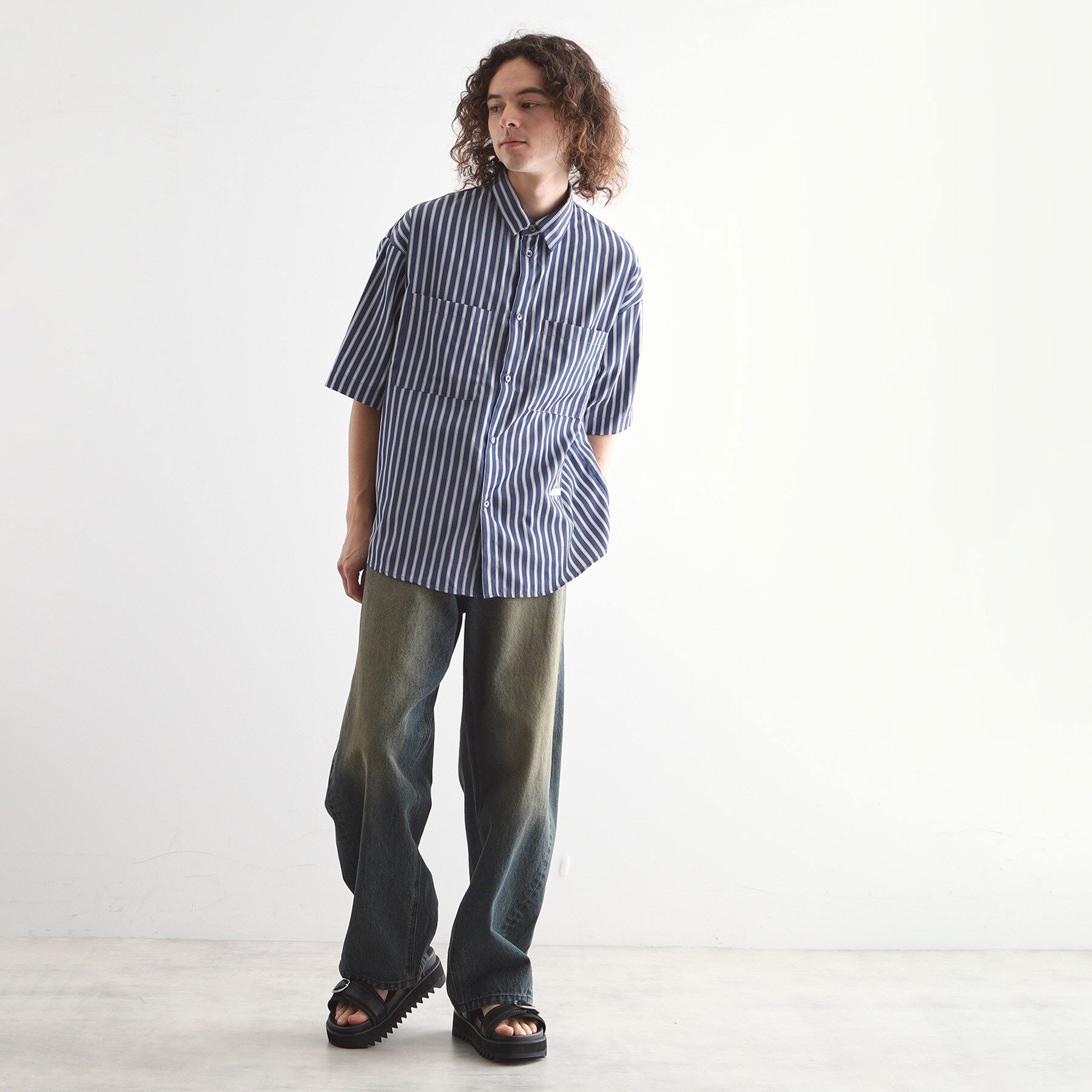 tk.TAKEO KIKUCHI「ストライプ刺繍シャツ」|シャツ・ブラウス|