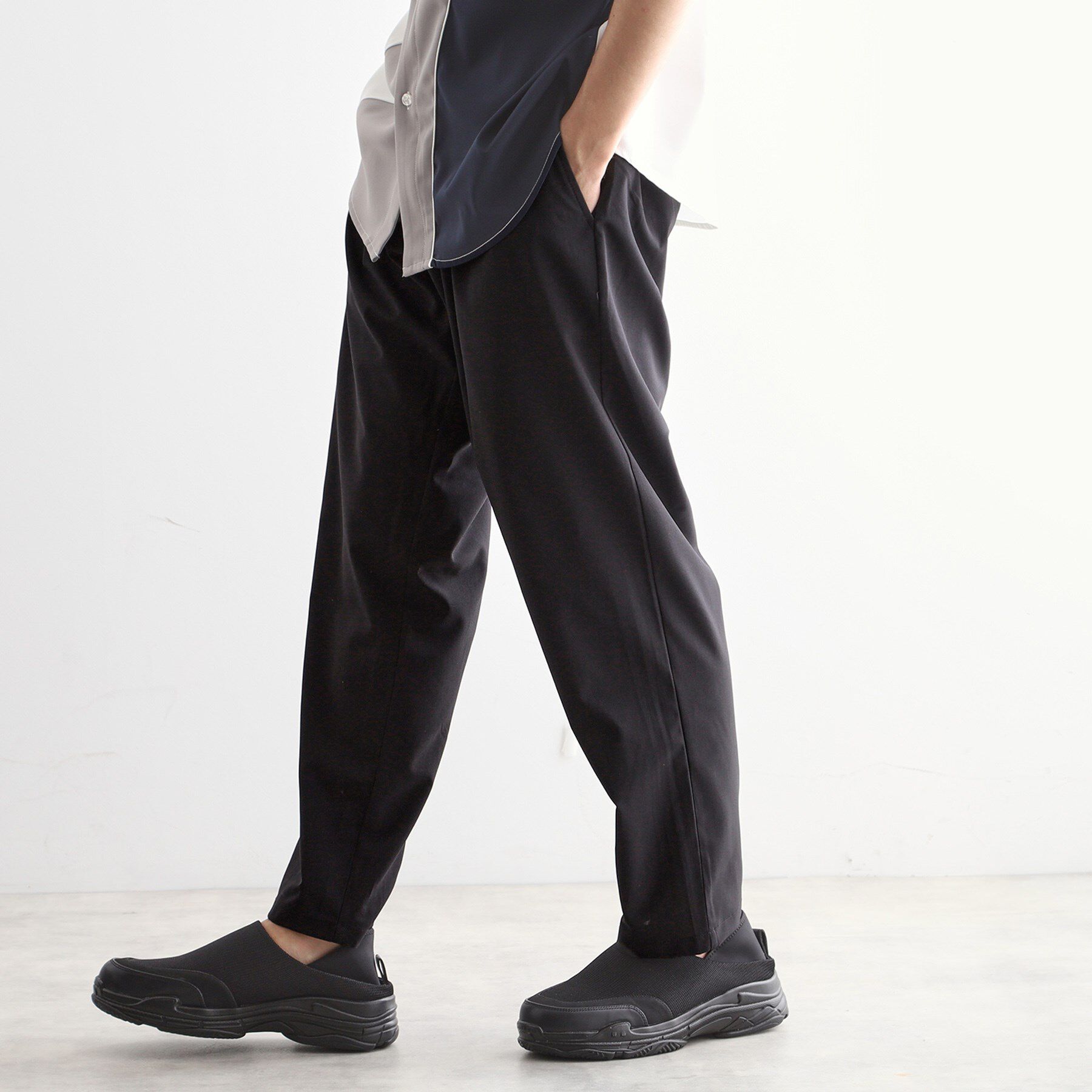 tk.TAKEO KIKUCHI「【吸水速乾】COOLMAX（R）サマーイージーパンツ」|その他|ブラック(019)