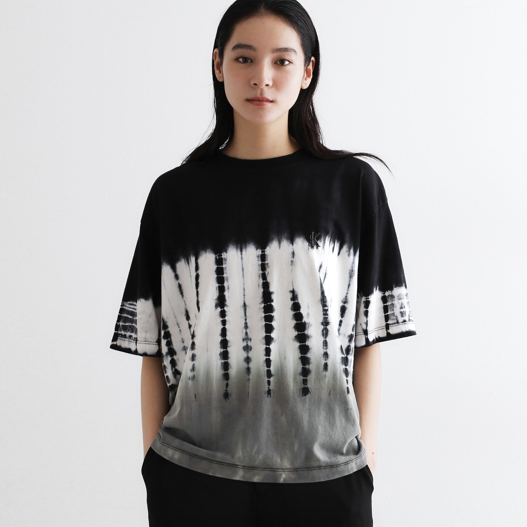 tk.TAKEO KIKUCHI「タイダイTシャツ」|Tシャツ・カットソー|ブラック(419)