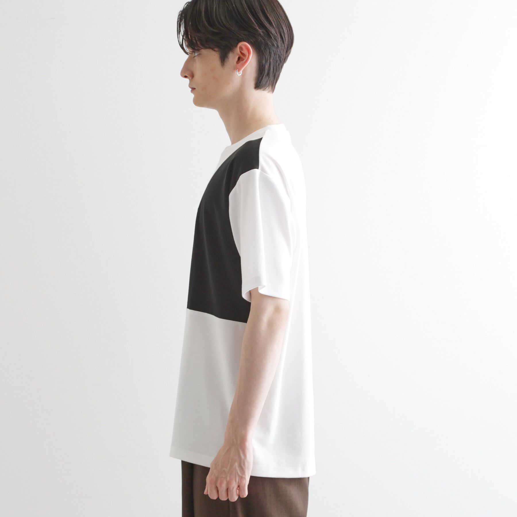 tk.TAKEO KIKUCHI「ブロック切替半袖Tシャツ」|Tシャツ・カットソー|