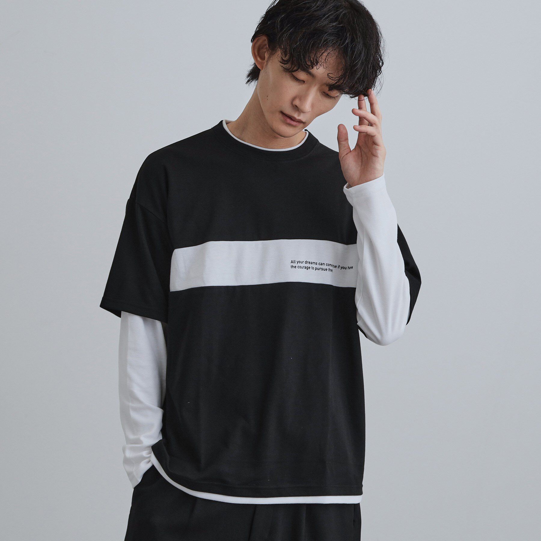 tk.TAKEO KIKUCHI「フェイクレイヤードカットソー」|Tシャツ・カットソー|