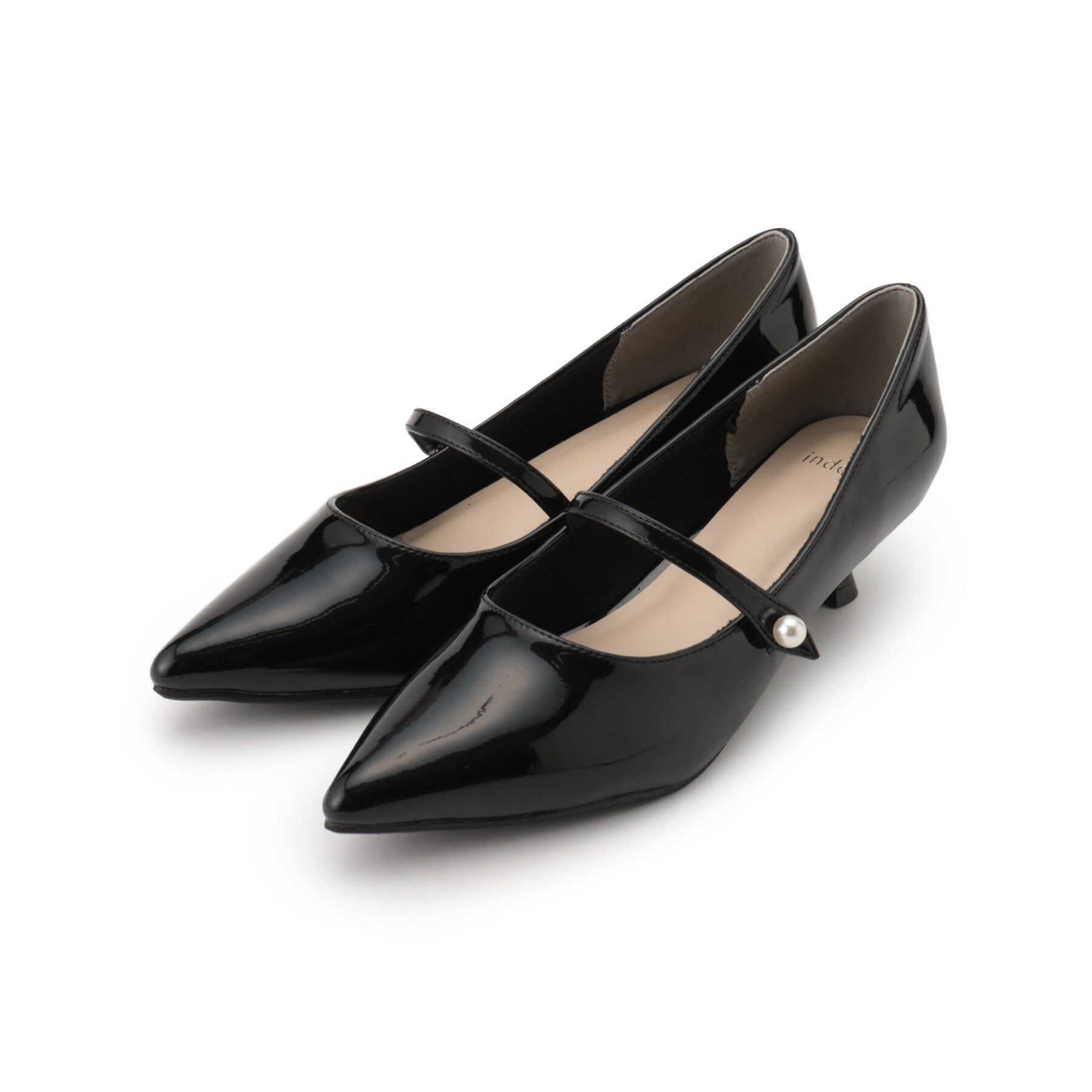 index「エナメルパール調ストラップパンプス」|パンプス|ブラック(019)