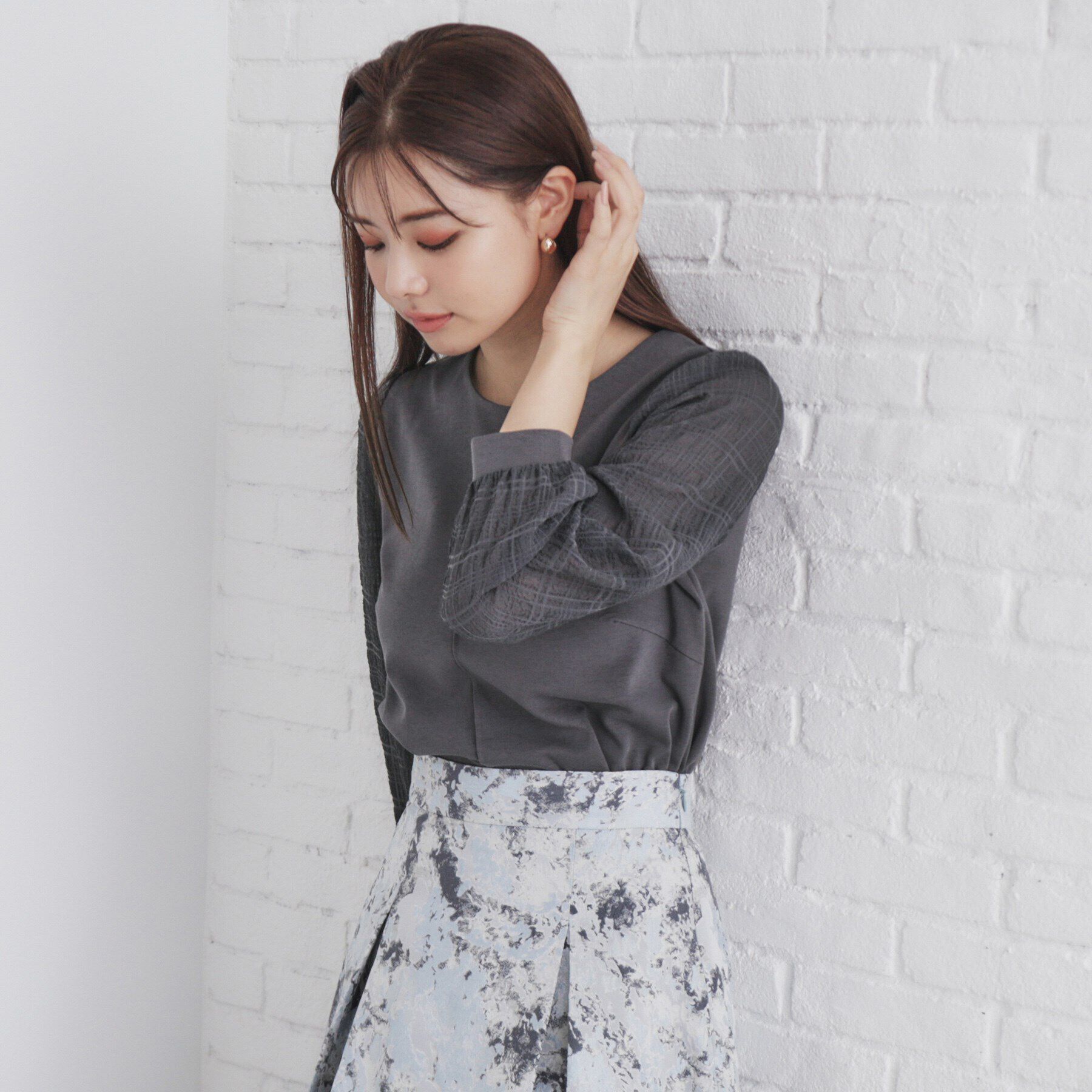 index「ドッキングスリーブトップス【洗濯機洗い可】」|Tシャツ・カットソー|