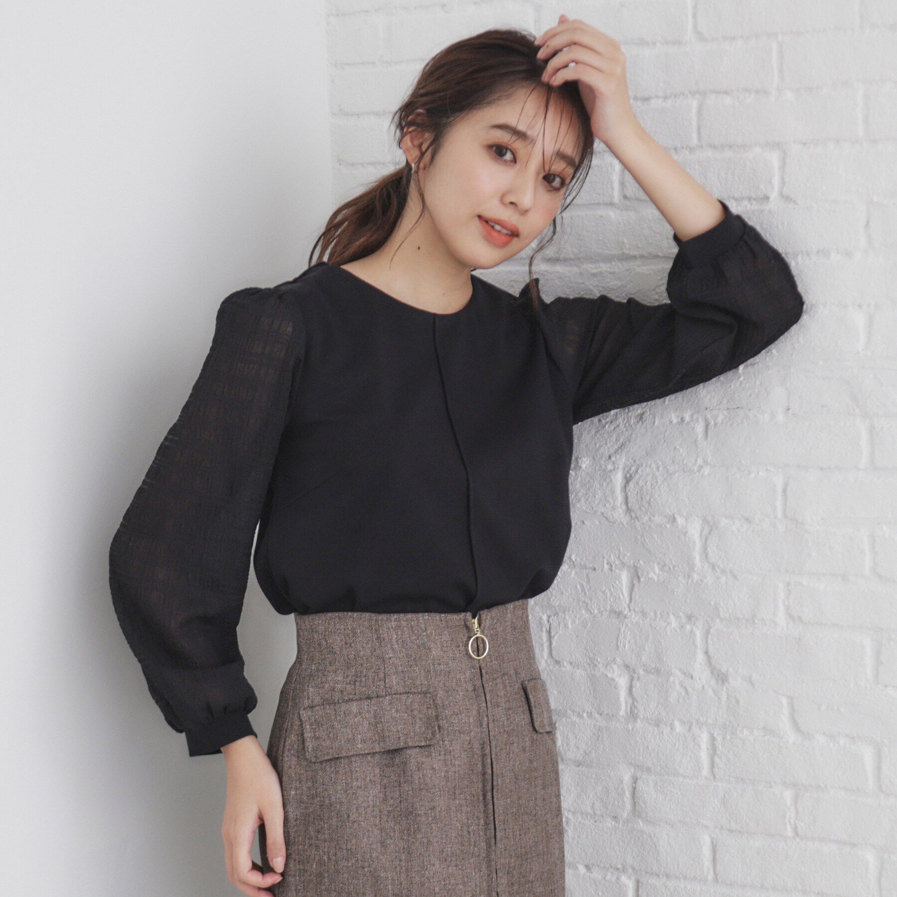 index「ドッキングスリーブトップス【洗濯機洗い可】」|Tシャツ・カットソー|