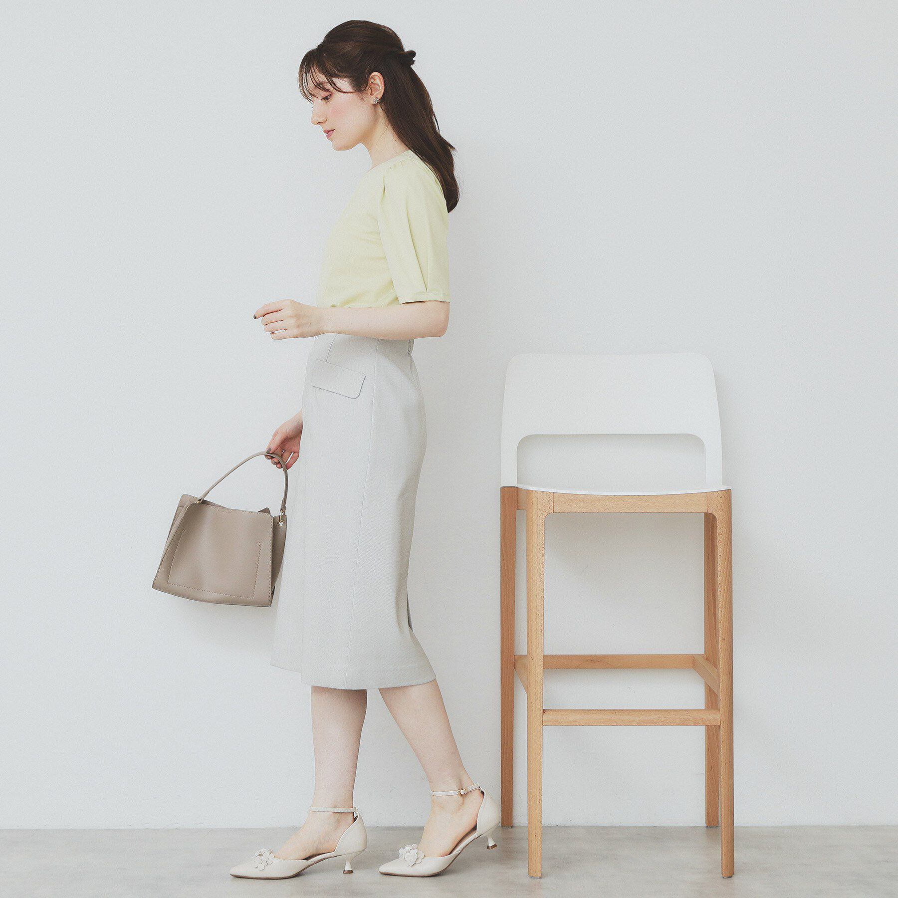 index「フロントパール調タックパフトップス【UV/接触冷感/洗濯機洗い可】」|Tシャツ・カットソー|