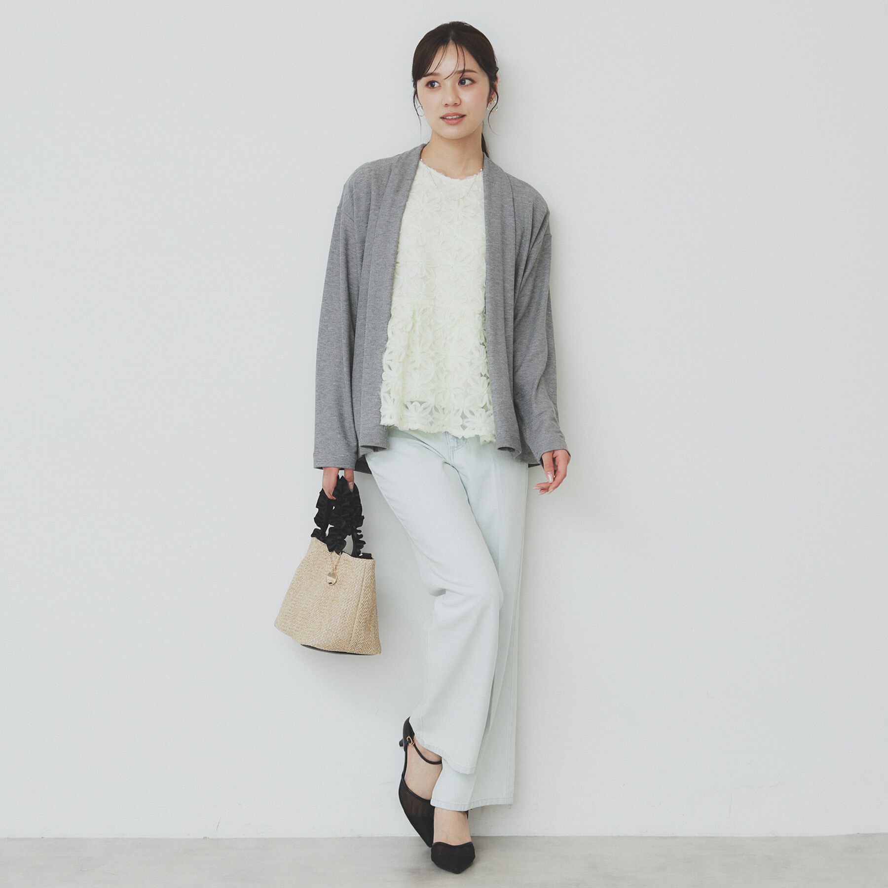 index「シアージャージミドル丈カーディガン【接触冷感/UVケア/洗濯機洗い可】」|カーディガン|