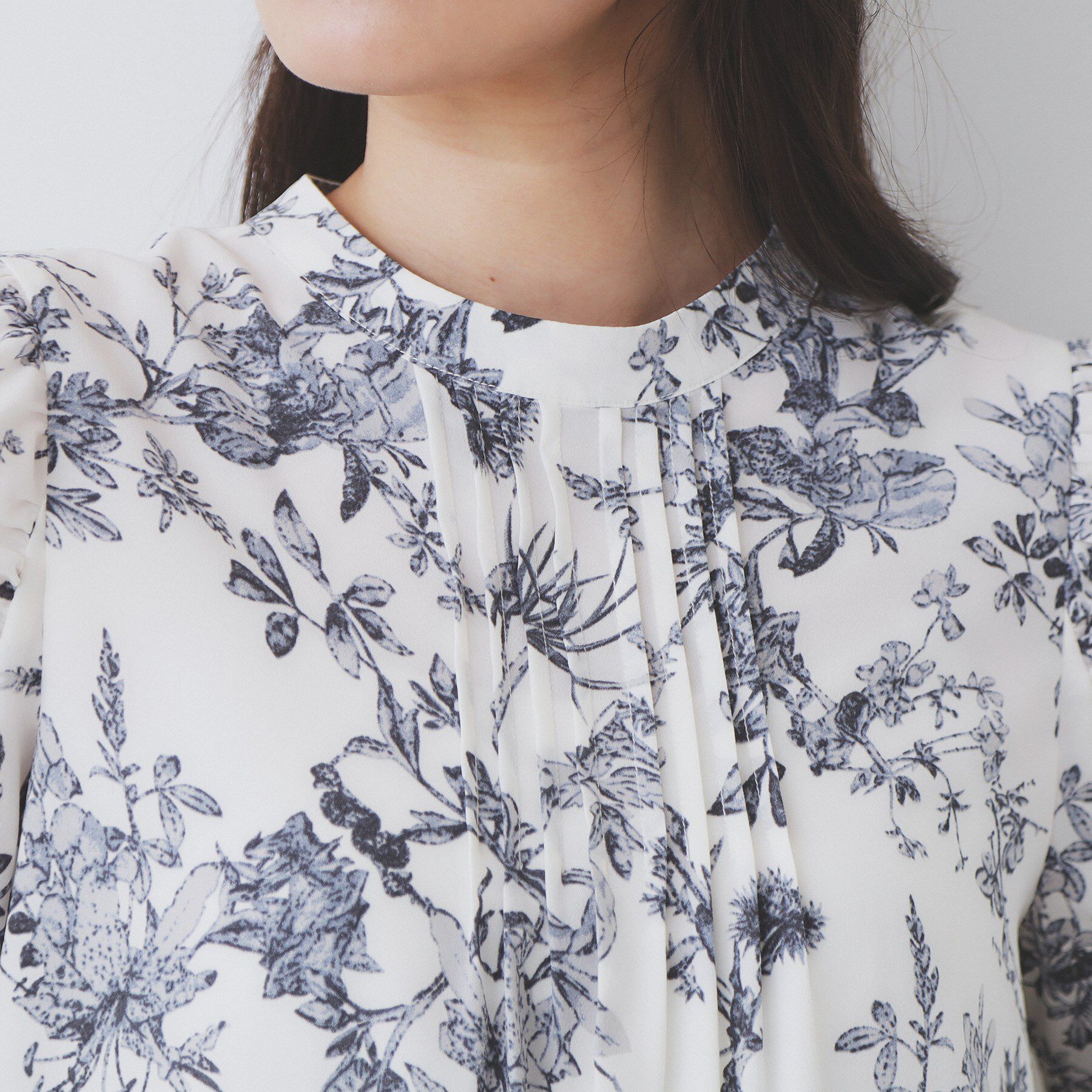 index「柄プリントピンタックブラウス【洗濯機洗い可/イージーアイロン/防シワ】」|シャツ・ブラウス|