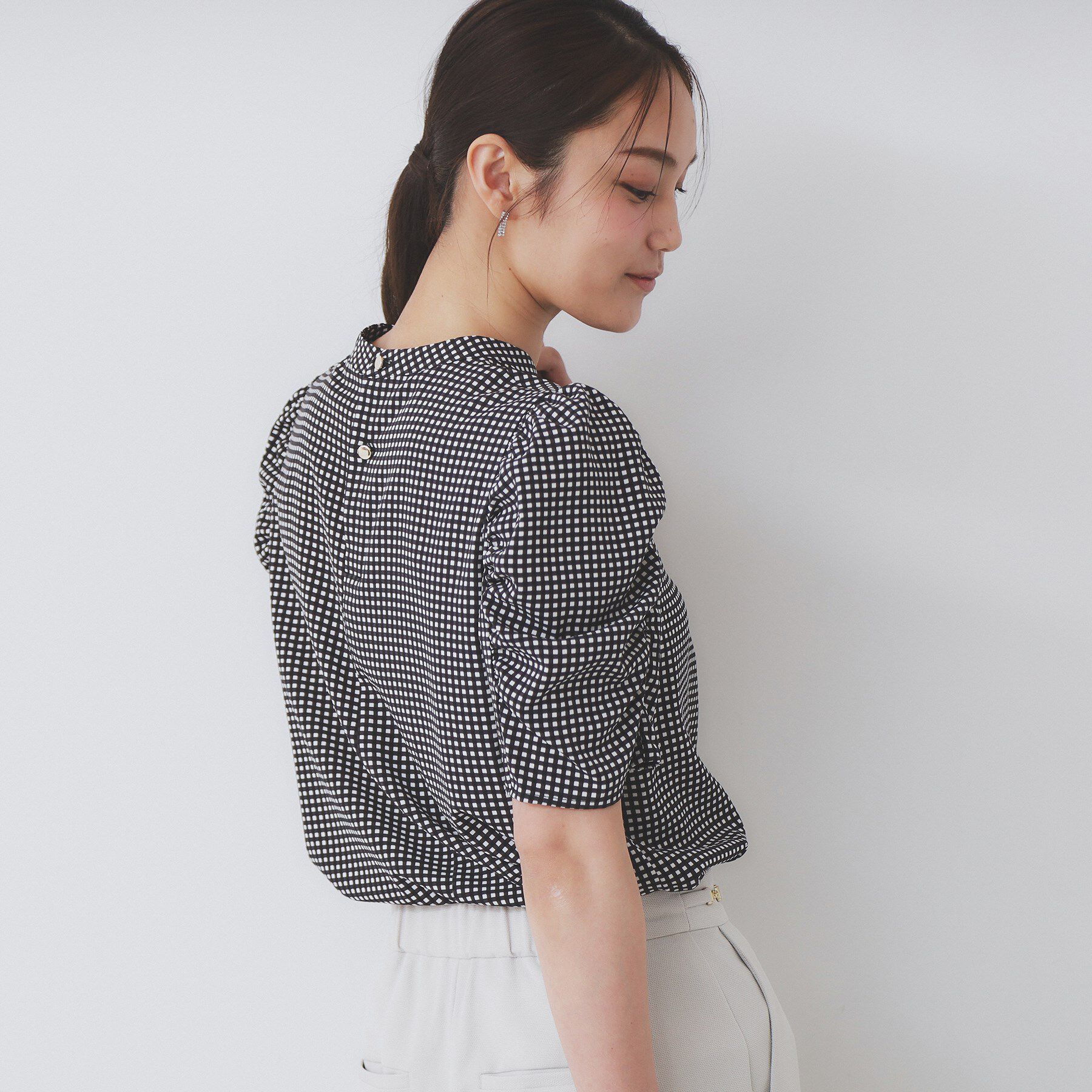 index「柄プリントピンタックブラウス【洗濯機洗い可/イージーアイロン/防シワ】」|シャツ・ブラウス|