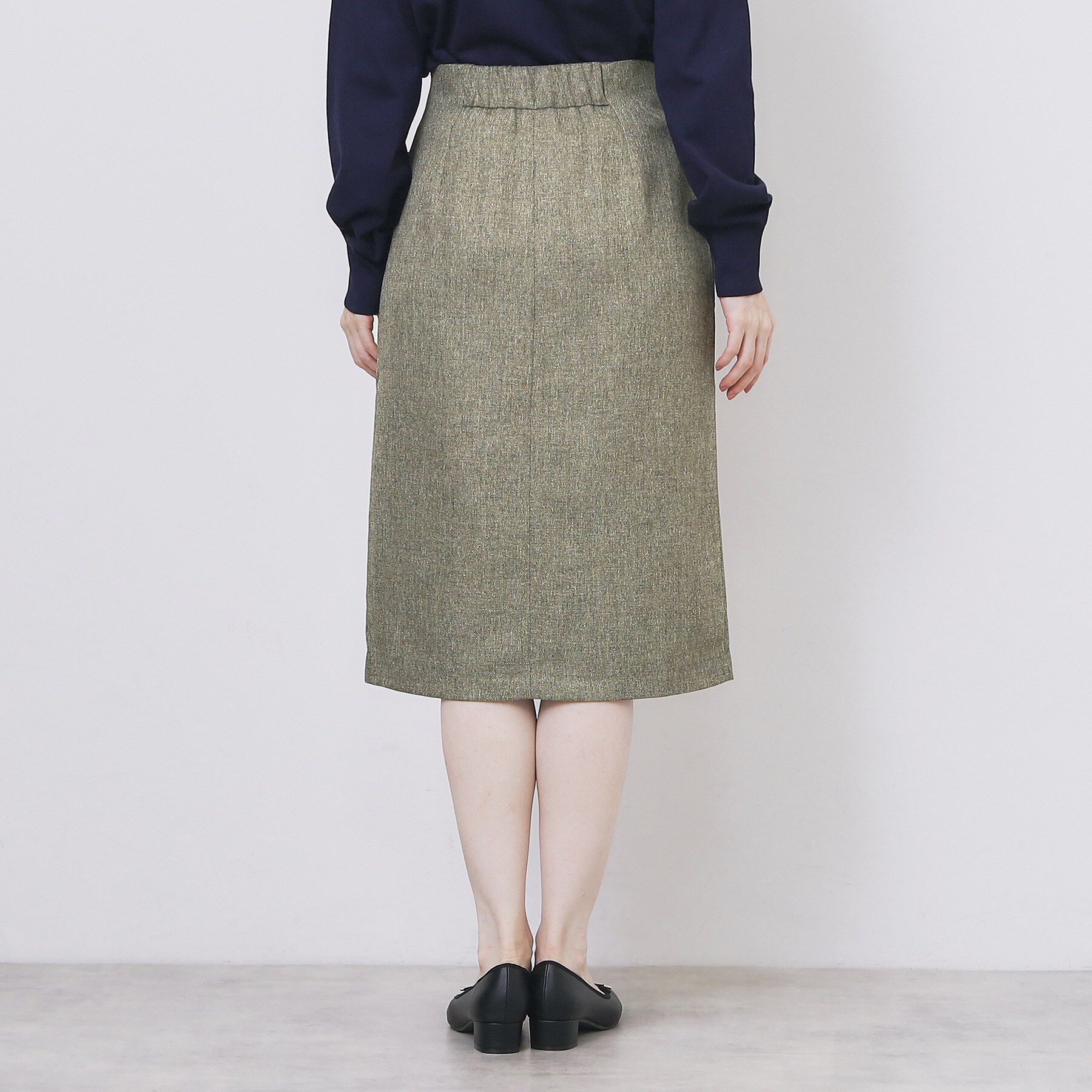 index「ツイード調フロントジップタイトスカート【洗濯機OK/防シワ】」|スカート|