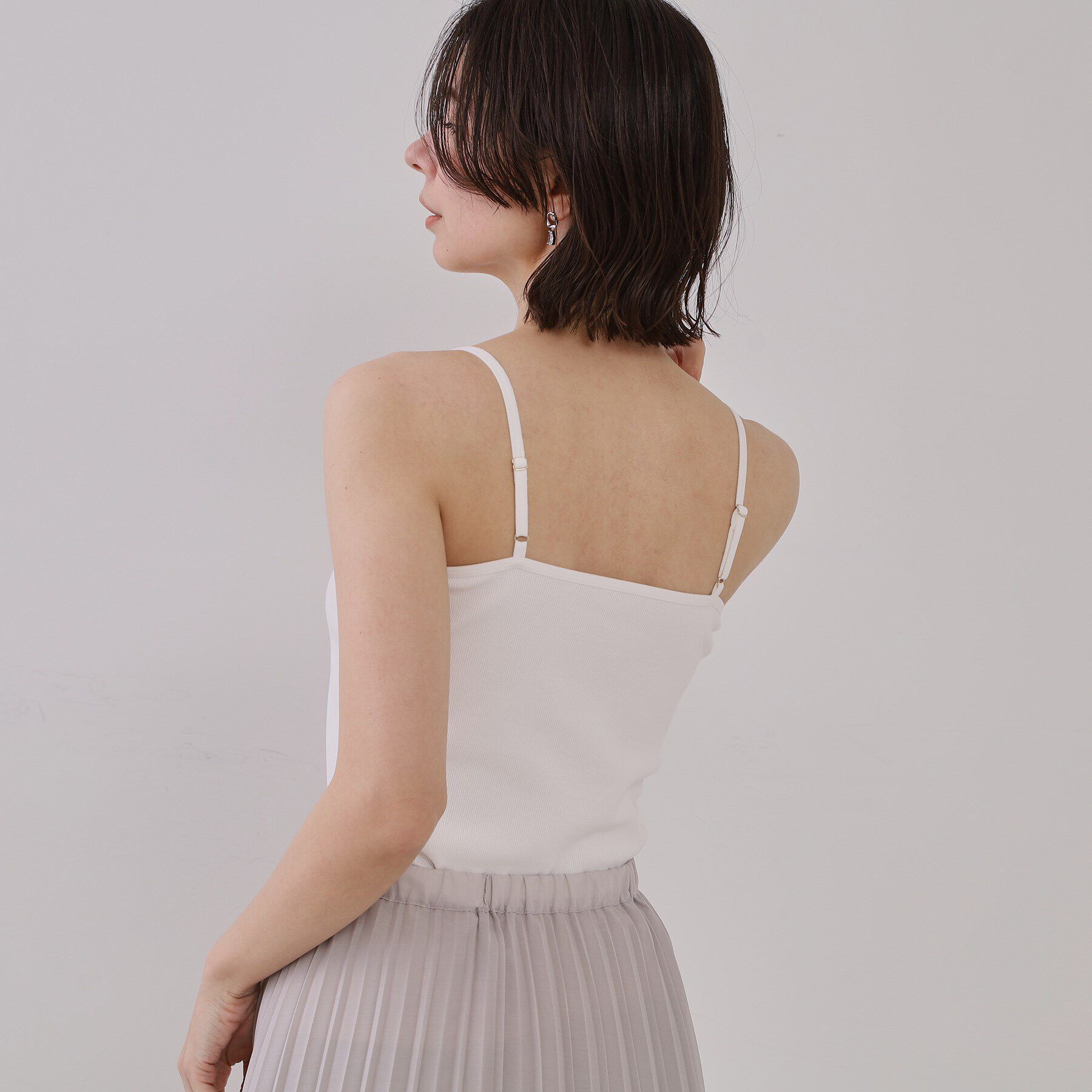 OPAQUE.CLIP「コットンリブキャミソール【洗濯機洗い可】」|キャミソール|