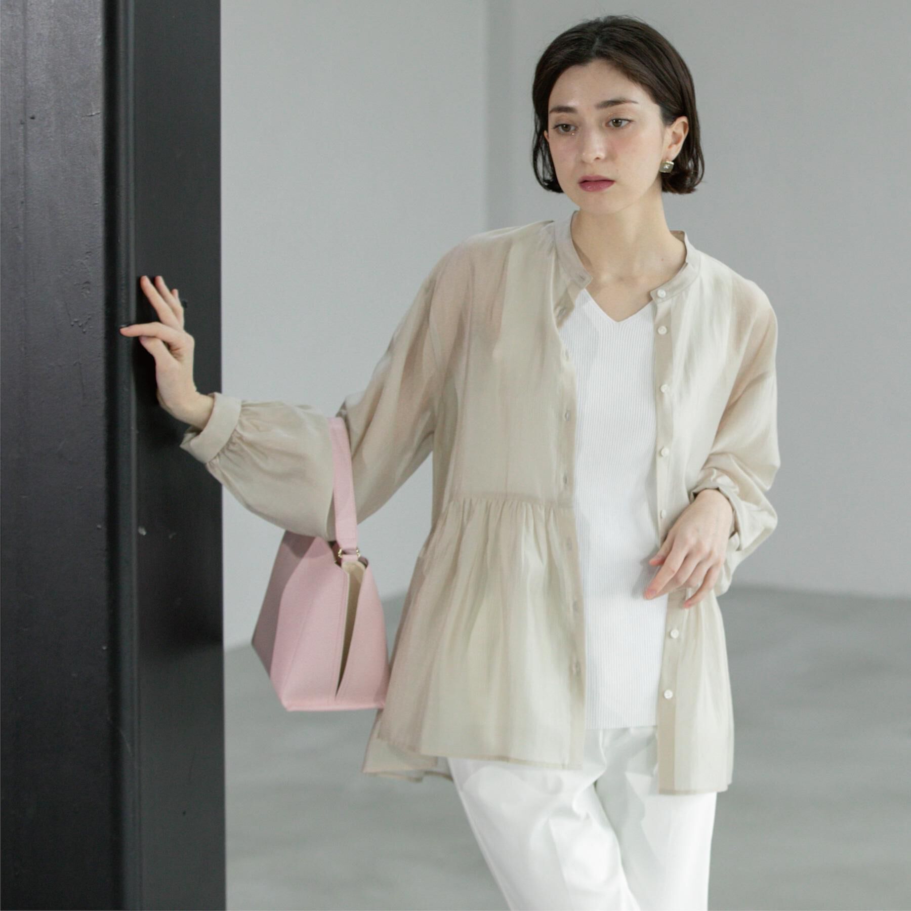 OPAQUE.CLIP「シアーペプラムブラウス【洗濯機洗い可】」|シャツ・ブラウス|