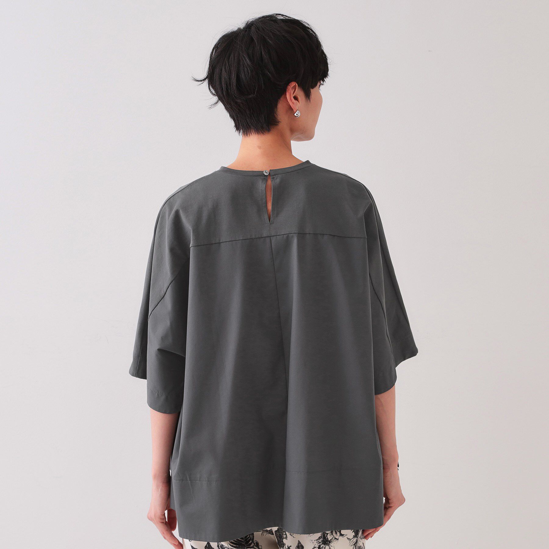 OPAQUE.CLIP「バックフハクドッキングAラインカットソー【洗濯機洗い可】」|Tシャツ・カットソー|