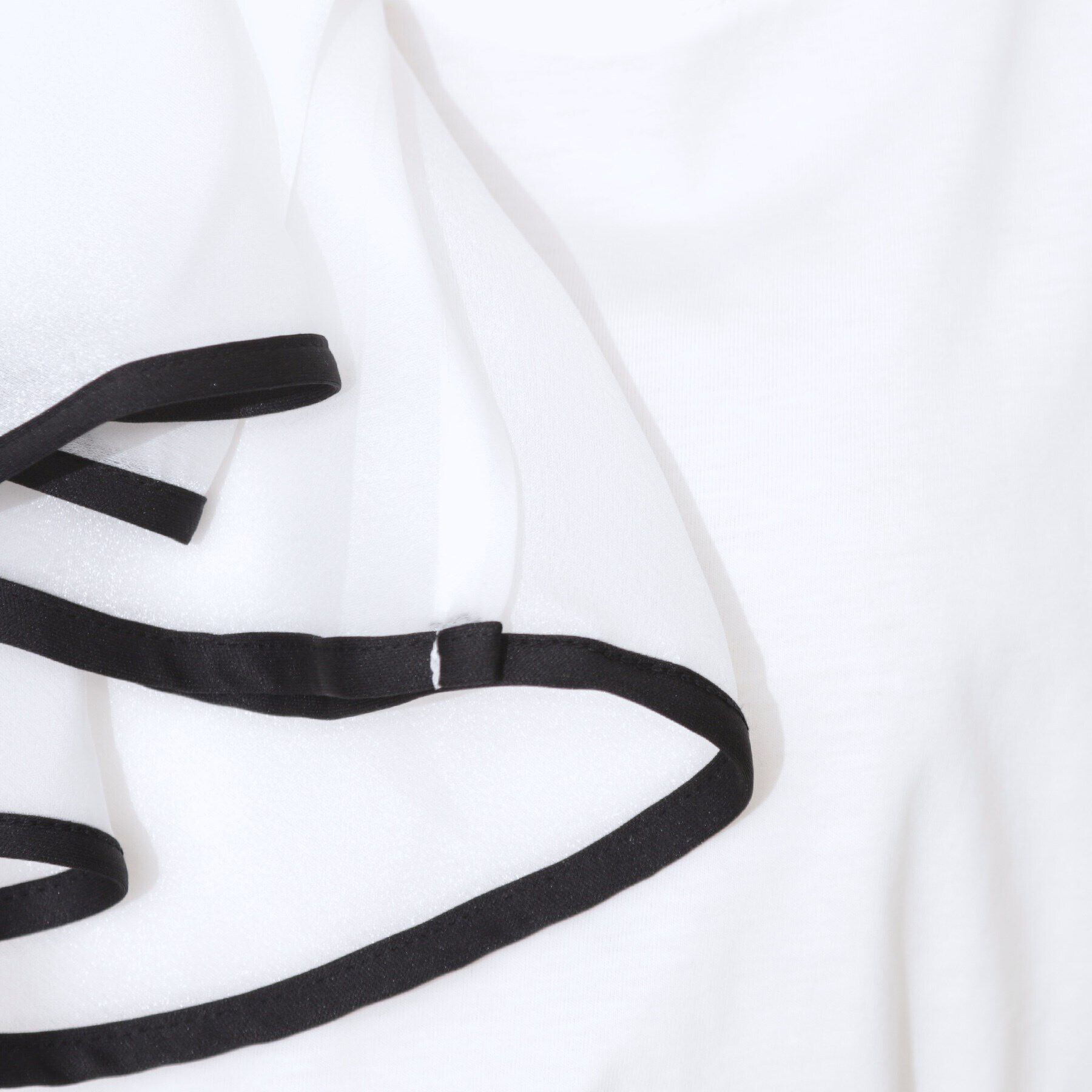 Couture broach「シルケットアシメデザインフリルT」|Tシャツ・カットソー|