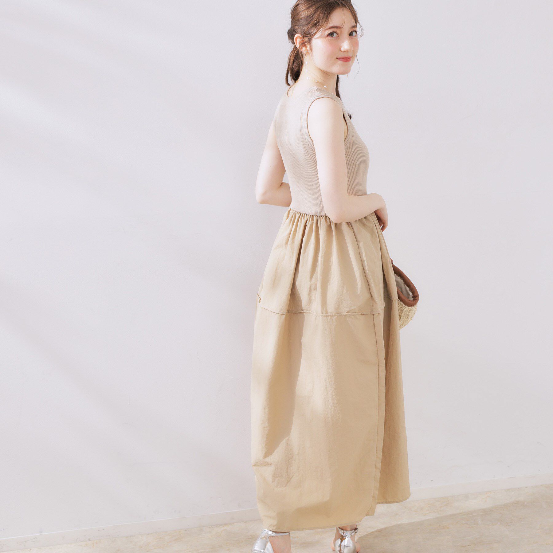 Couture broach「布帛ドッキングニットワンピース」|ワンピース|