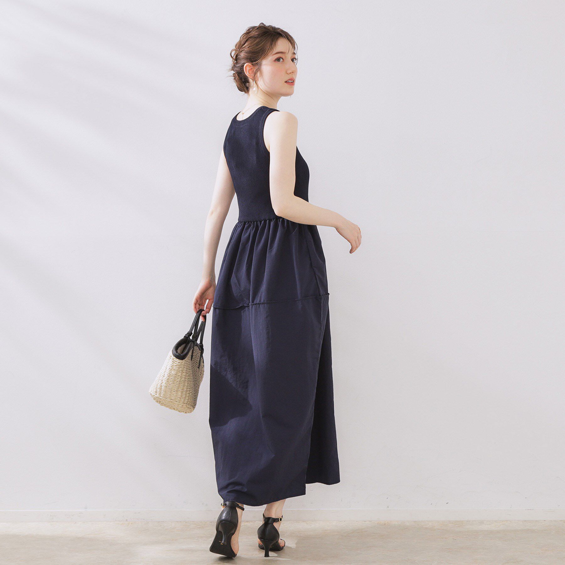 Couture broach「布帛ドッキングニットワンピース」|ワンピース|