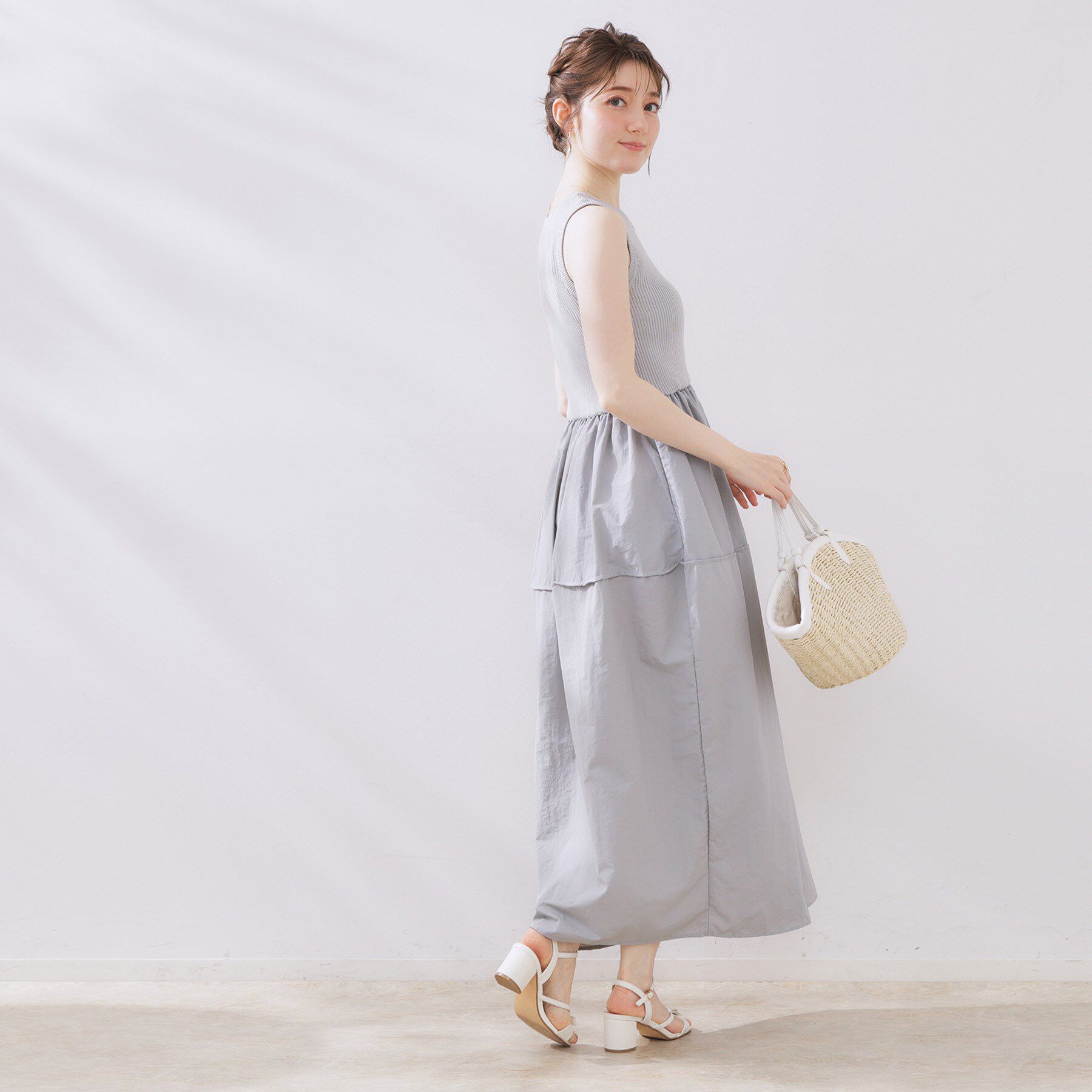 Couture broach「布帛ドッキングニットワンピース」|ワンピース|