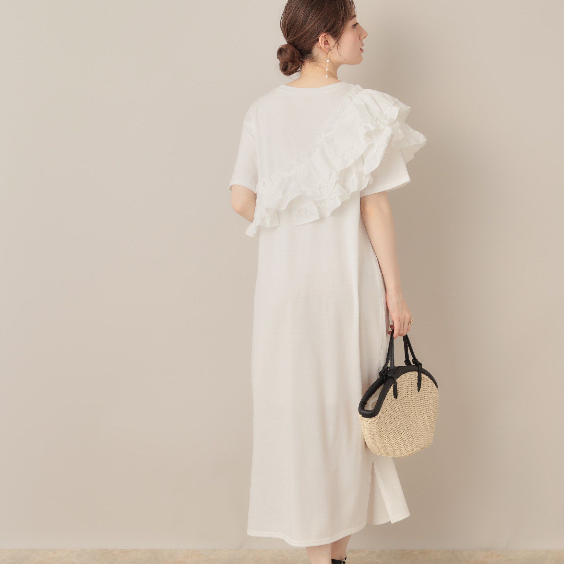 Couture broach「アシメフリルTシャツワンピース」|ワンピース|