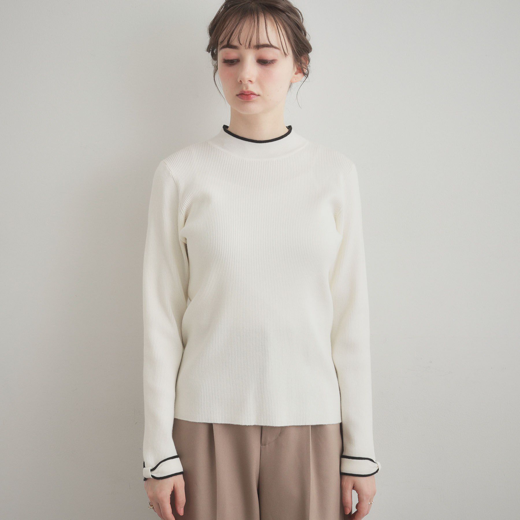 Couture broach「【着映え】袖リボン リブニット」|ニット・セーター|