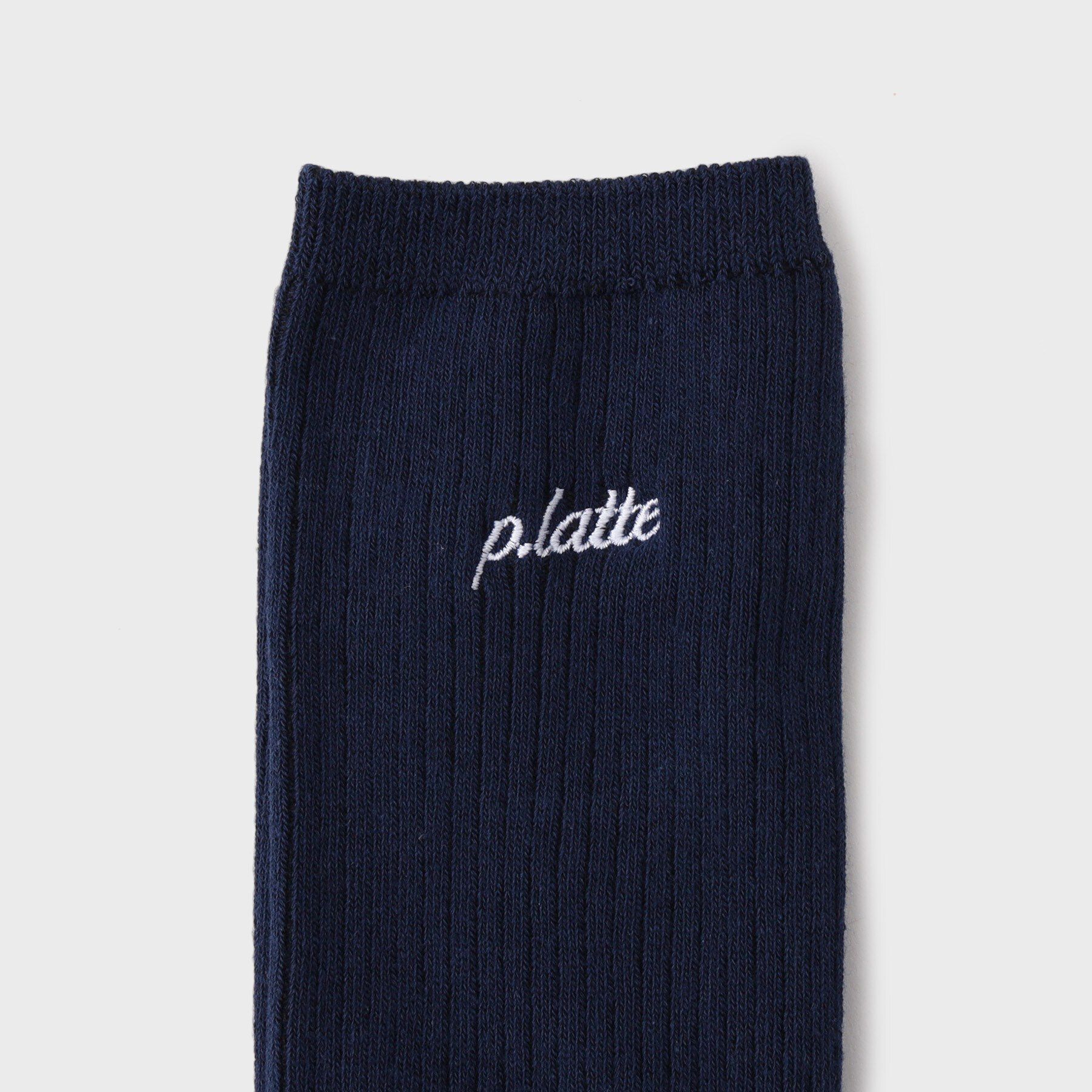 PINK-latte「36cm刺繍ハイソックス」|ソックス|