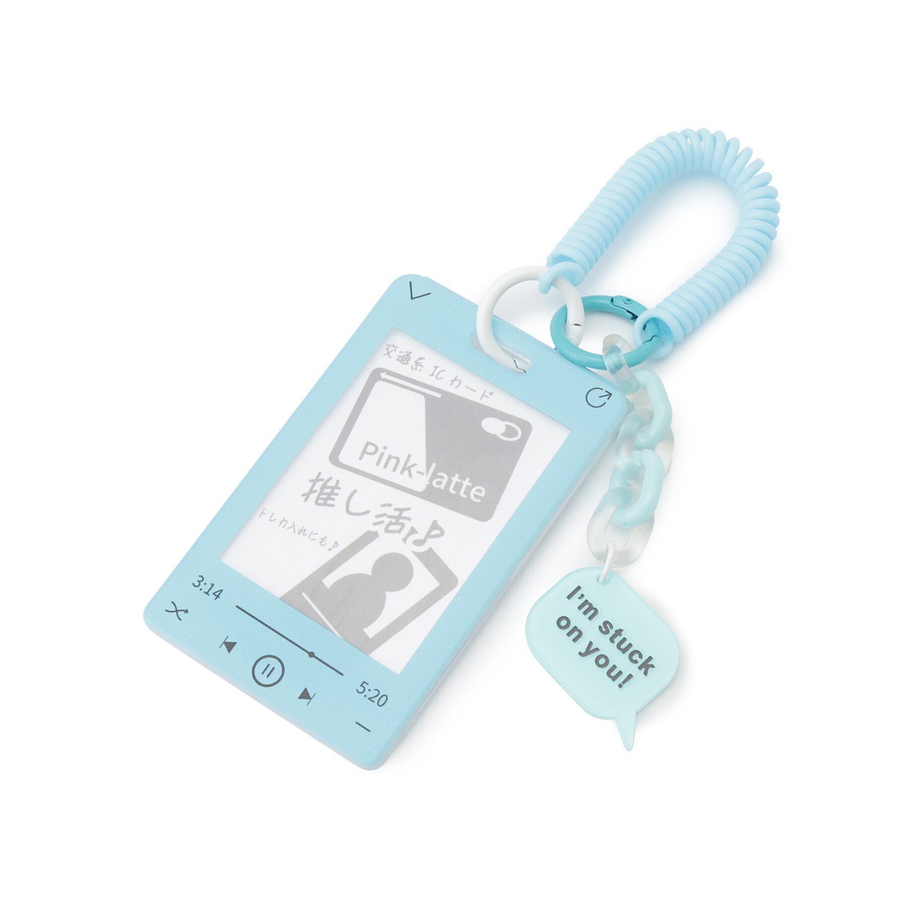 PINK-latte「カードケースキーホルダー」|キーケース|ブルー(091)