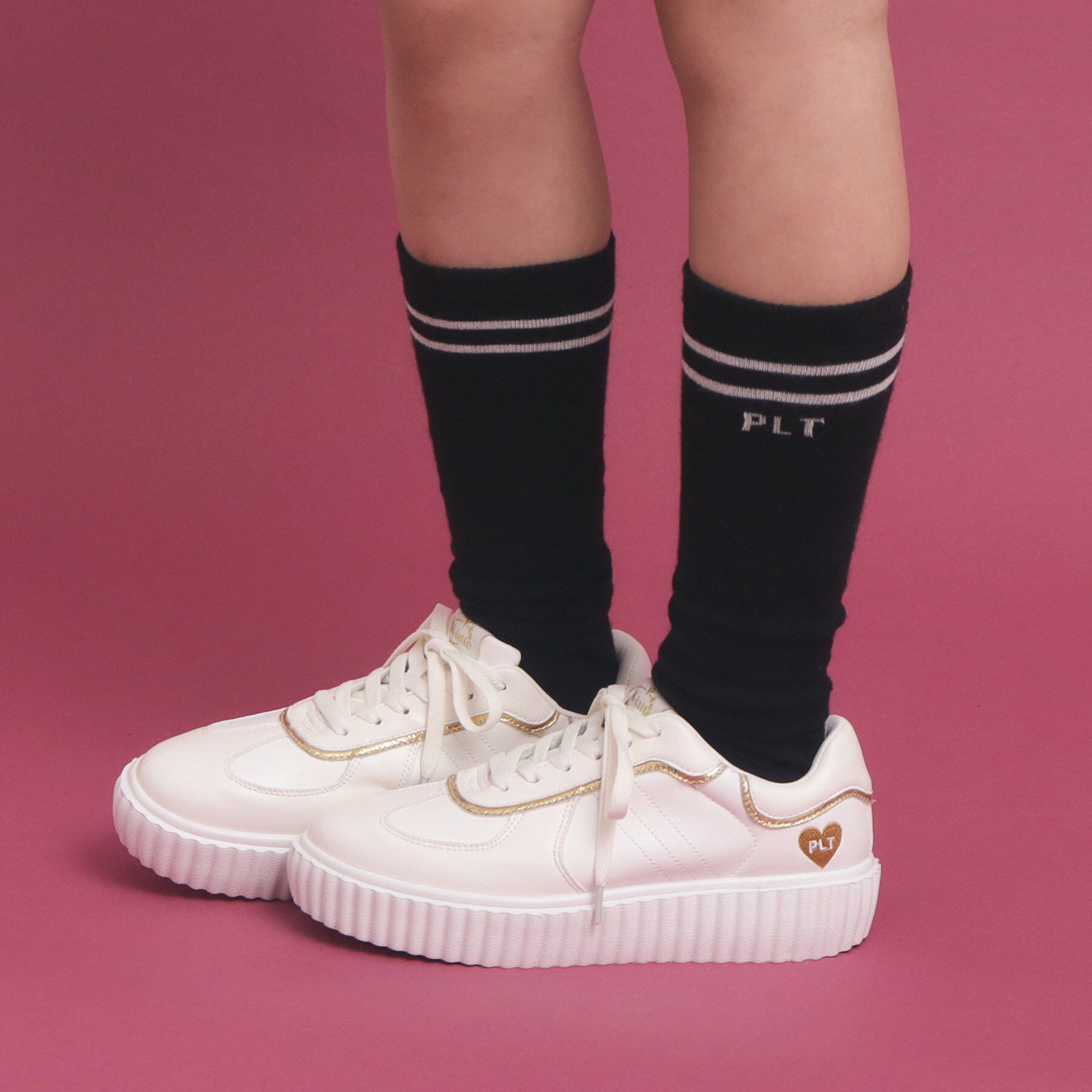 PINK-latte「パイピングラインスニーカー」|スニーカー|