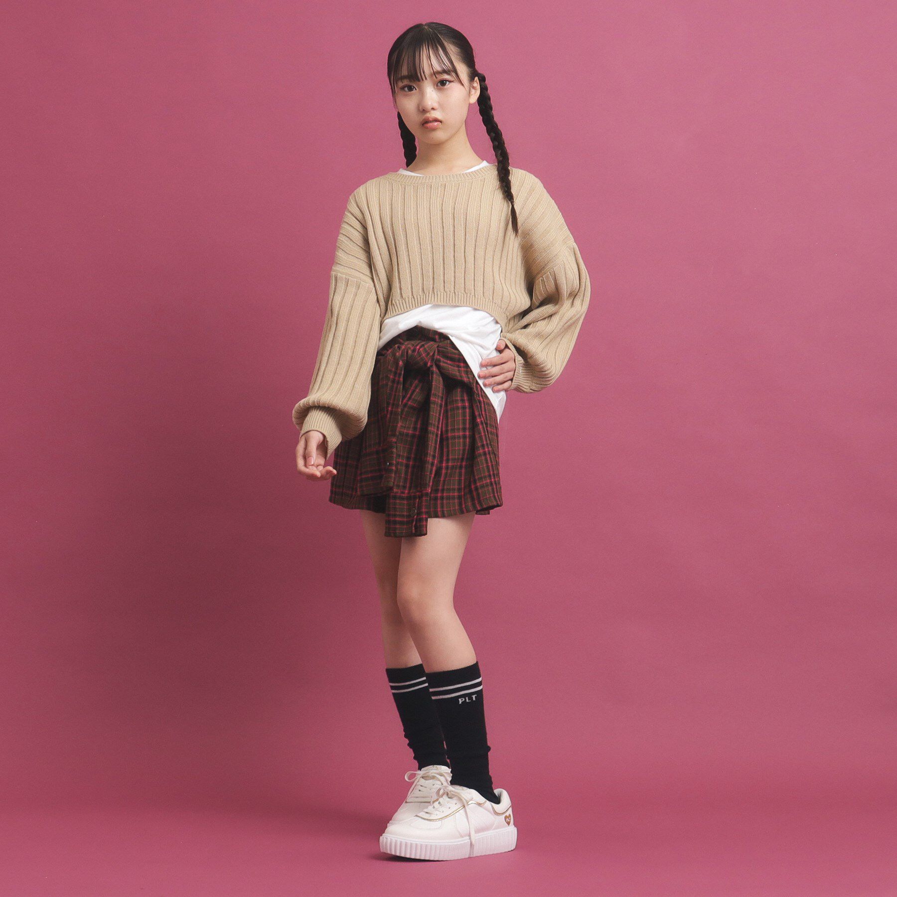 PINK-latte「パイピングラインスニーカー」|スニーカー|