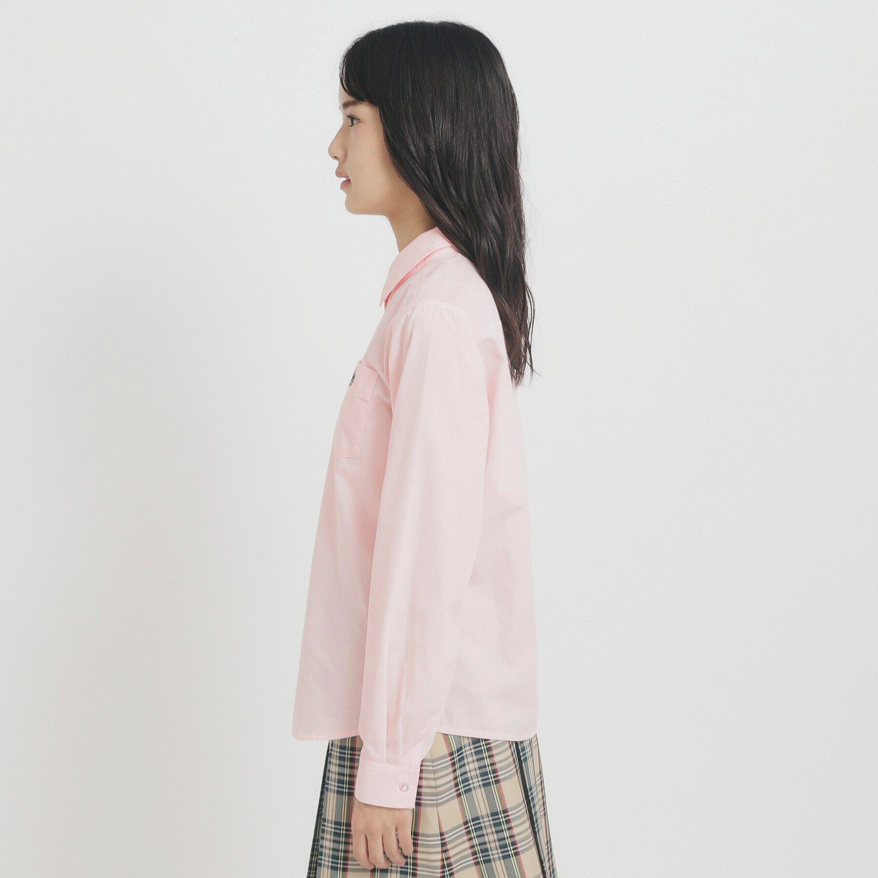 PINK-latte「【オケージョン・フォーマル】ベーシック ワンポイント刺繍シャツ」|シャツ・ブラウス|