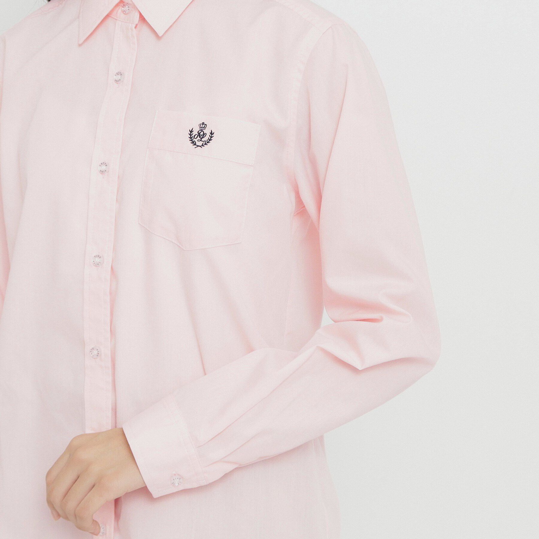 PINK-latte「【オケージョン・フォーマル】ベーシック ワンポイント刺繍シャツ」|シャツ・ブラウス|